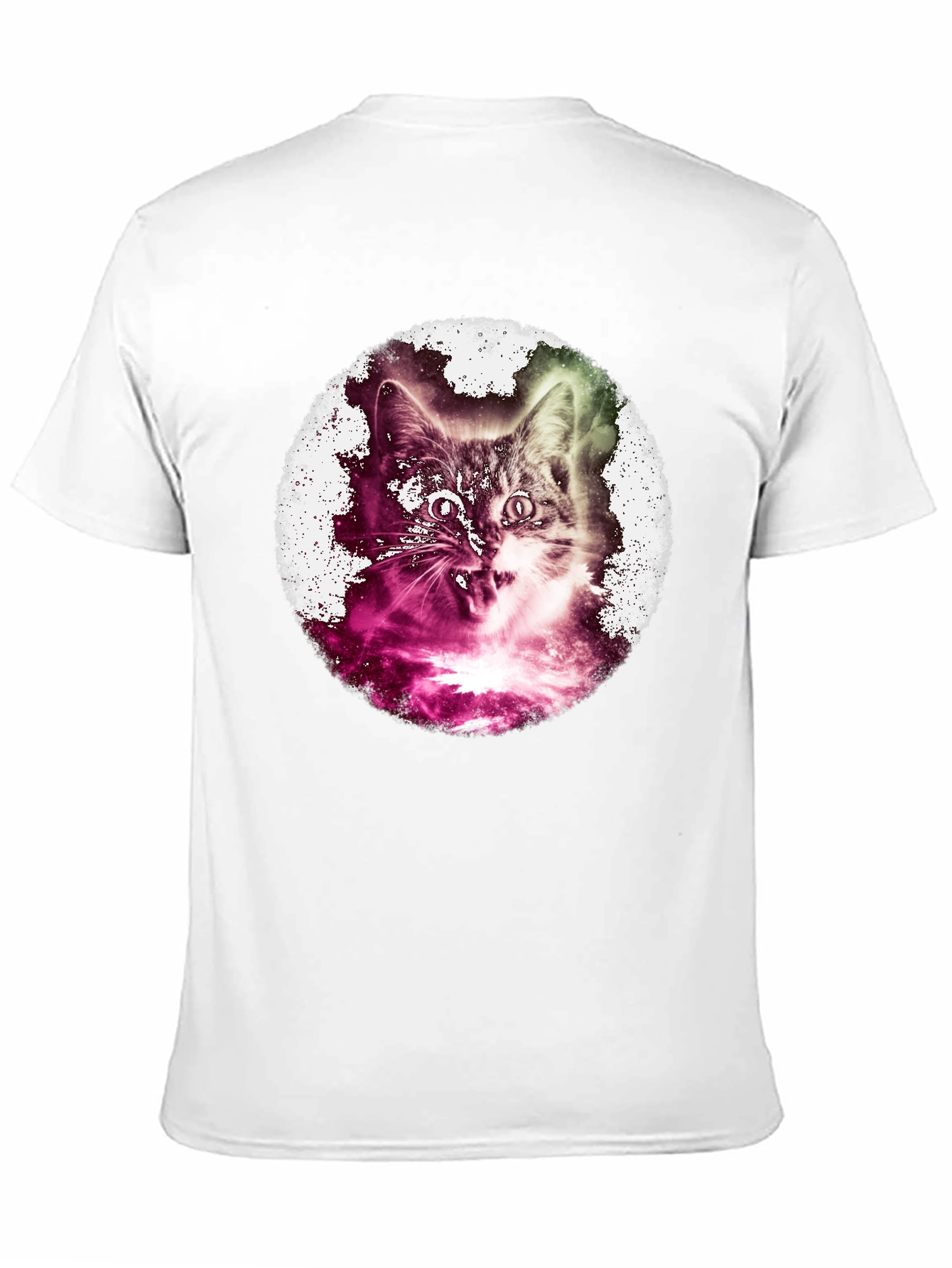 Cosmic Cat Graphic Black T-Shirt