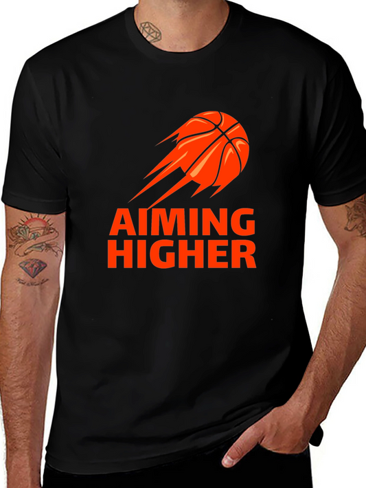 Aiming Higher Basketball Graphic Tee - Black