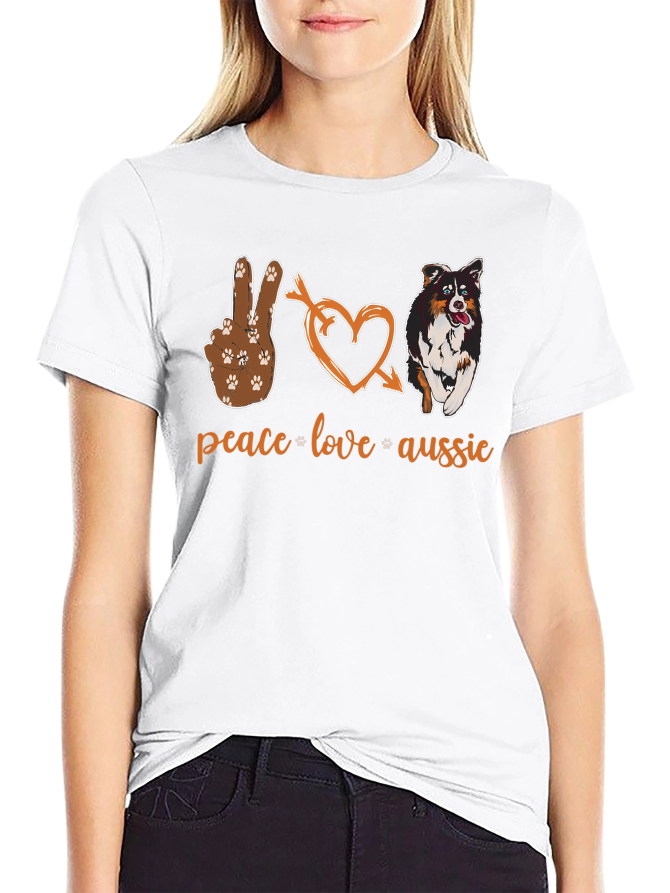 Peace Love Aussie T-Shirt