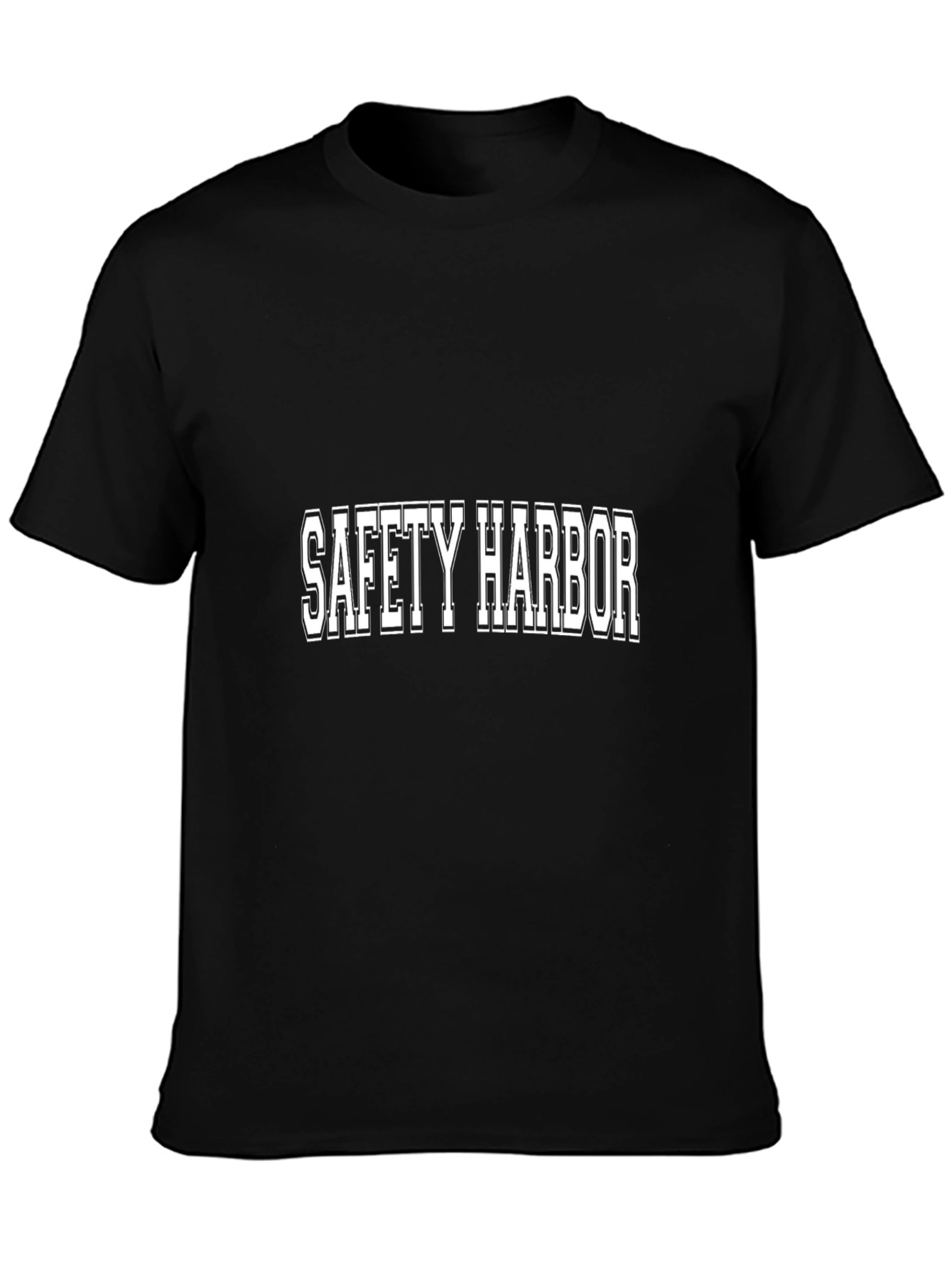 Safety Harbor Graphic Tee - Black Cotton T-Shirt