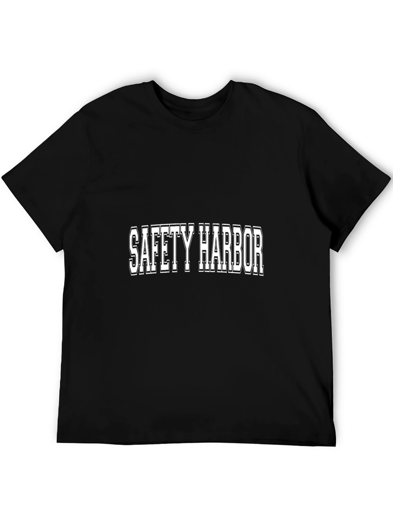 Safety Harbor Graphic Tee - Black Cotton T-Shirt