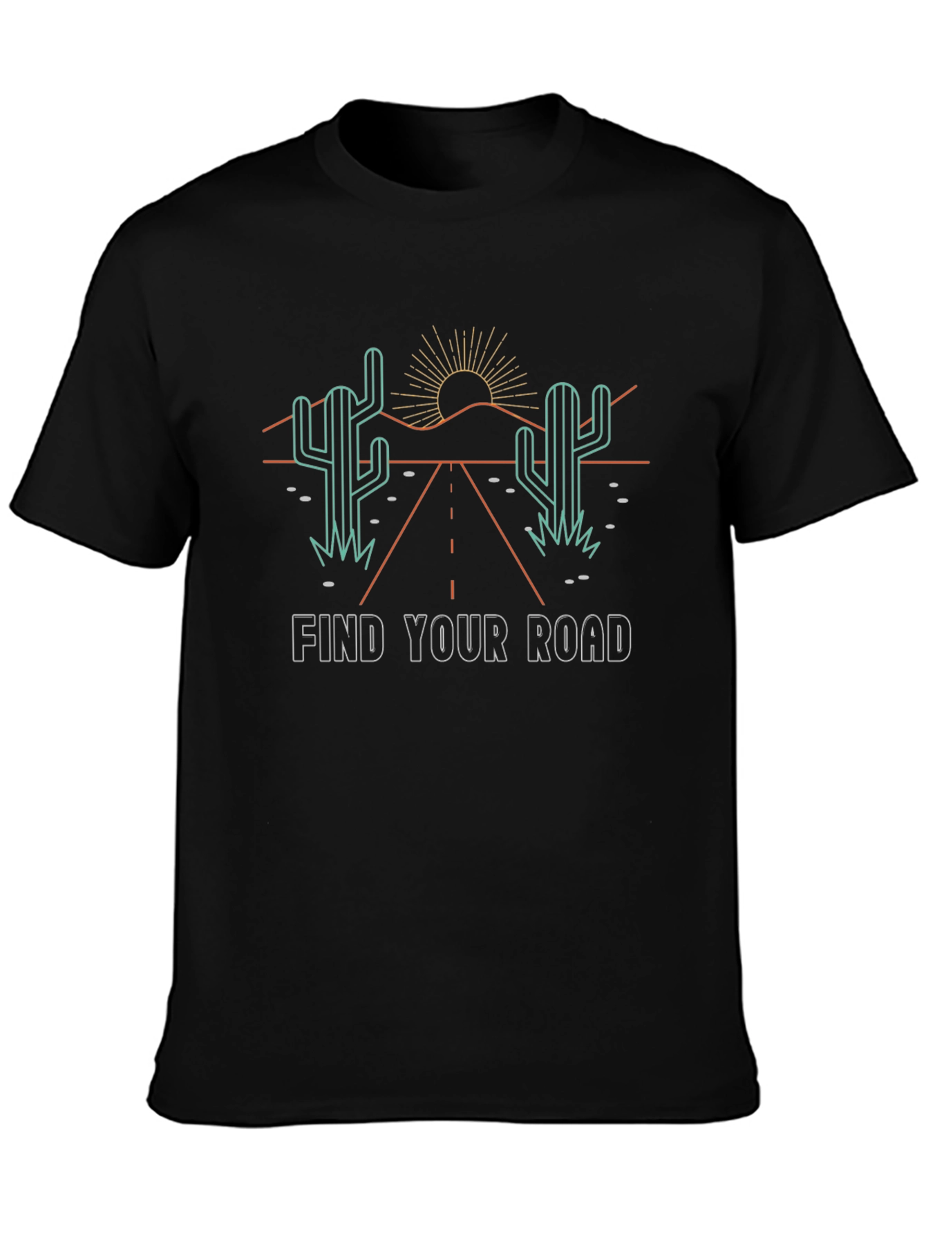 Find Your Road Graphic Tee - Desert Adventure Shirt