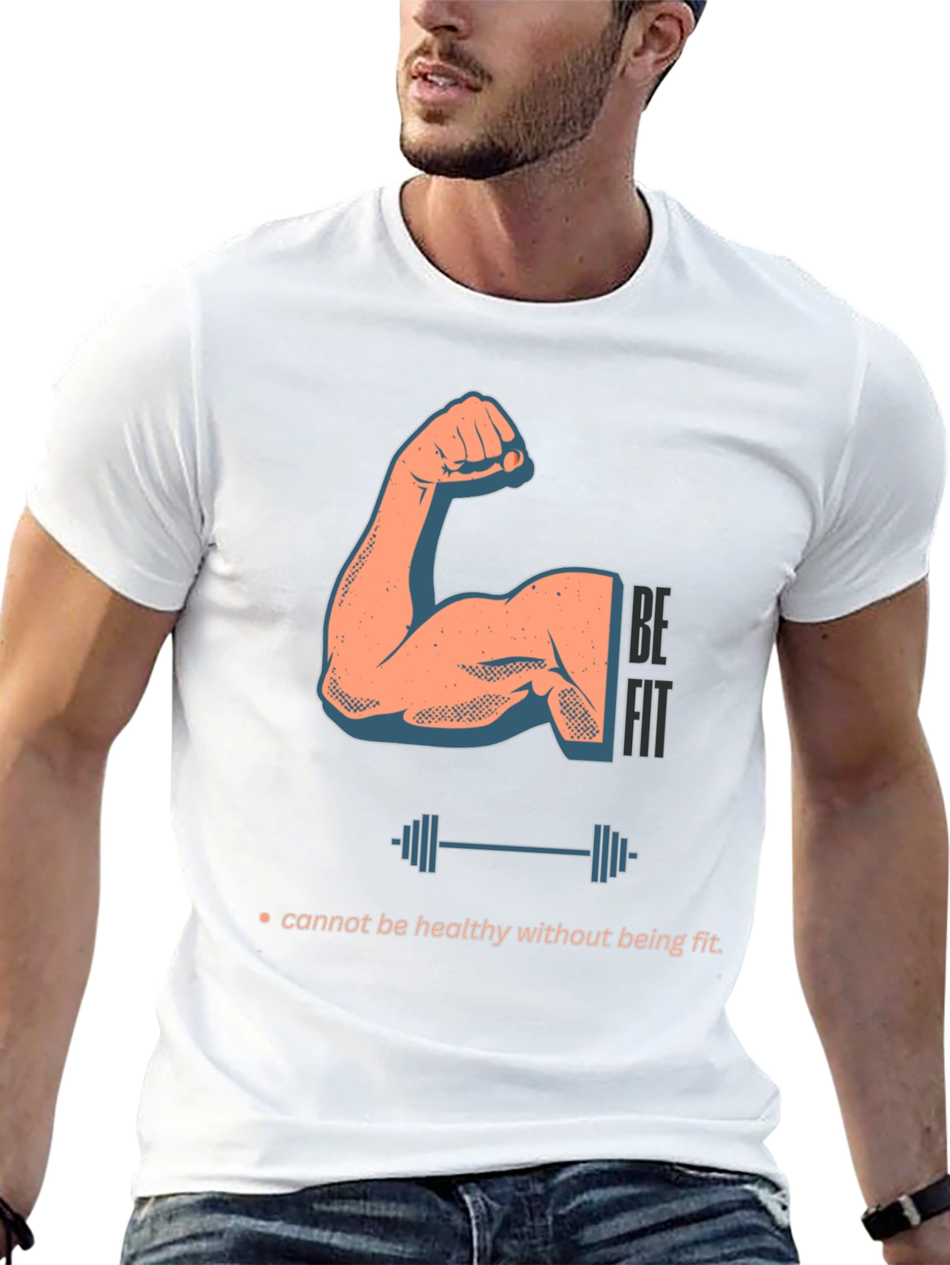 Be Fit Graphic Tee - Mens Workout Shirt