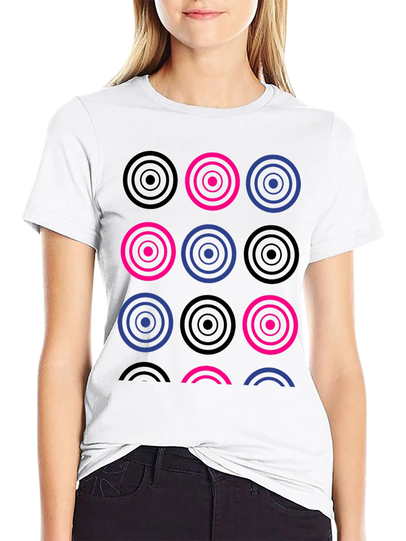 Geometric Circles T-Shirt - Modern Stylish Tee
