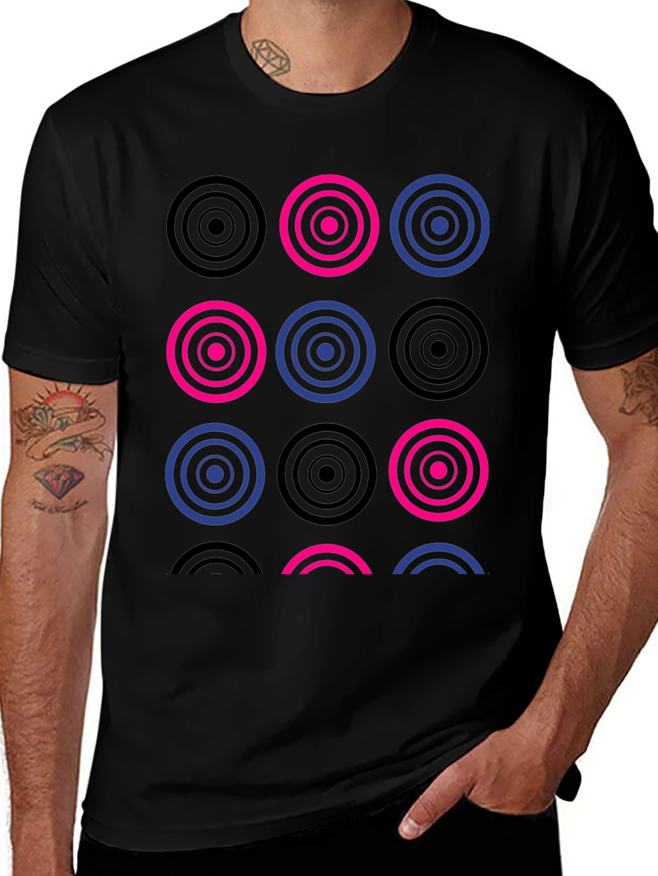 Geometric Circles T-Shirt - Modern Stylish Tee