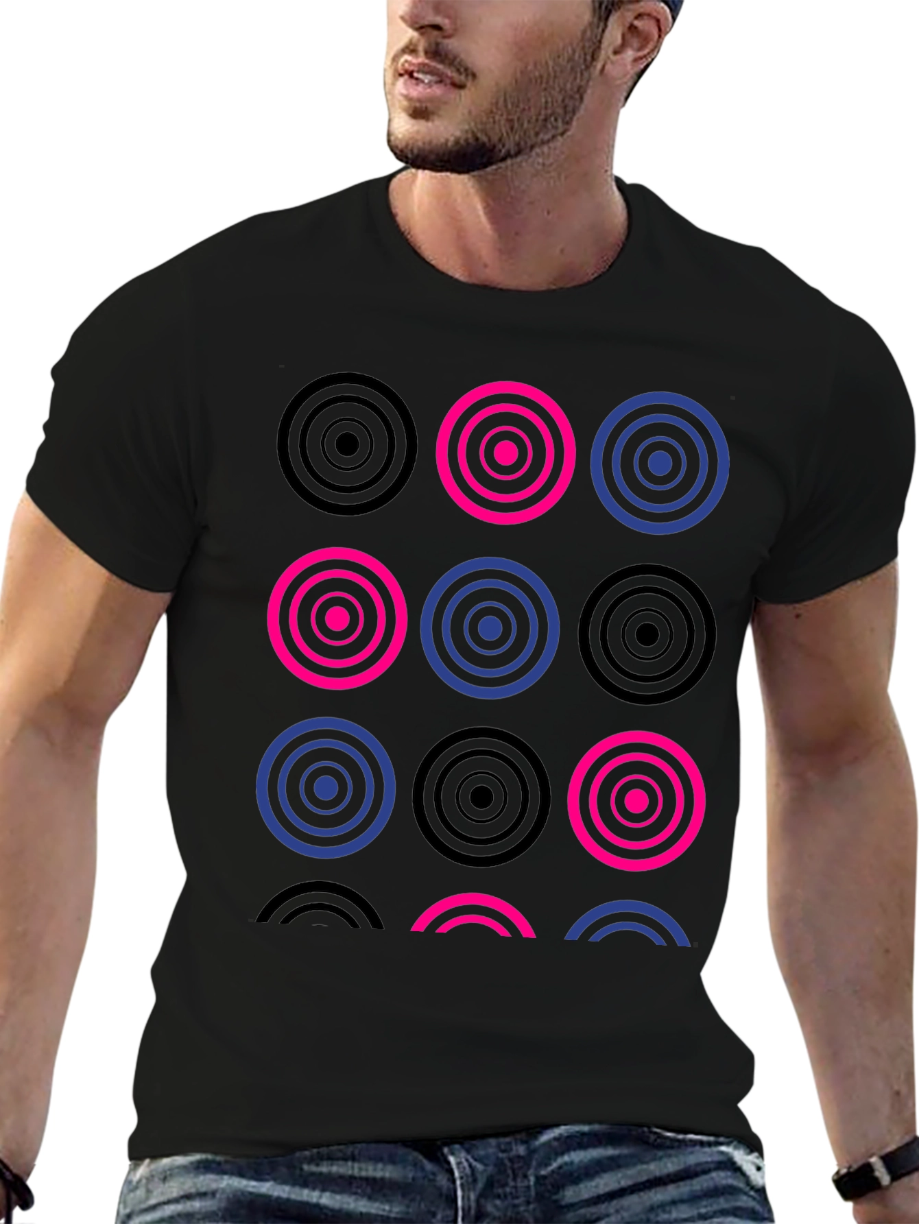 Geometric Circles T-Shirt - Modern Stylish Tee