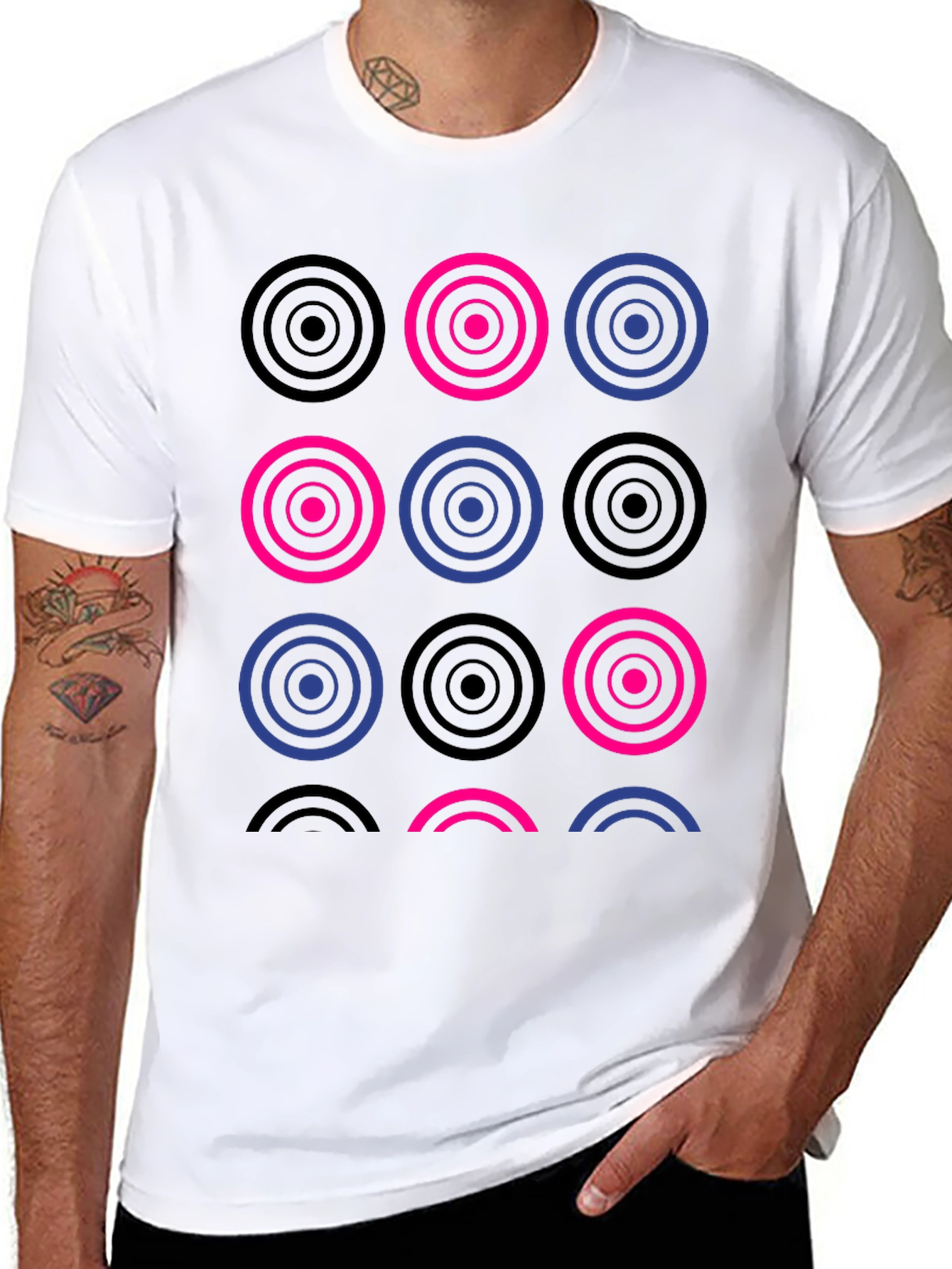 Geometric Circles T-Shirt - Modern Stylish Tee