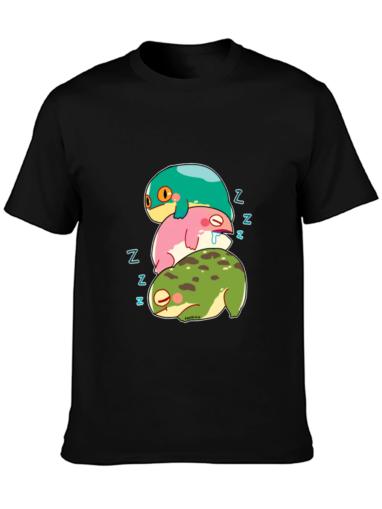Stacked Sleeping Frogs Graphic Tee