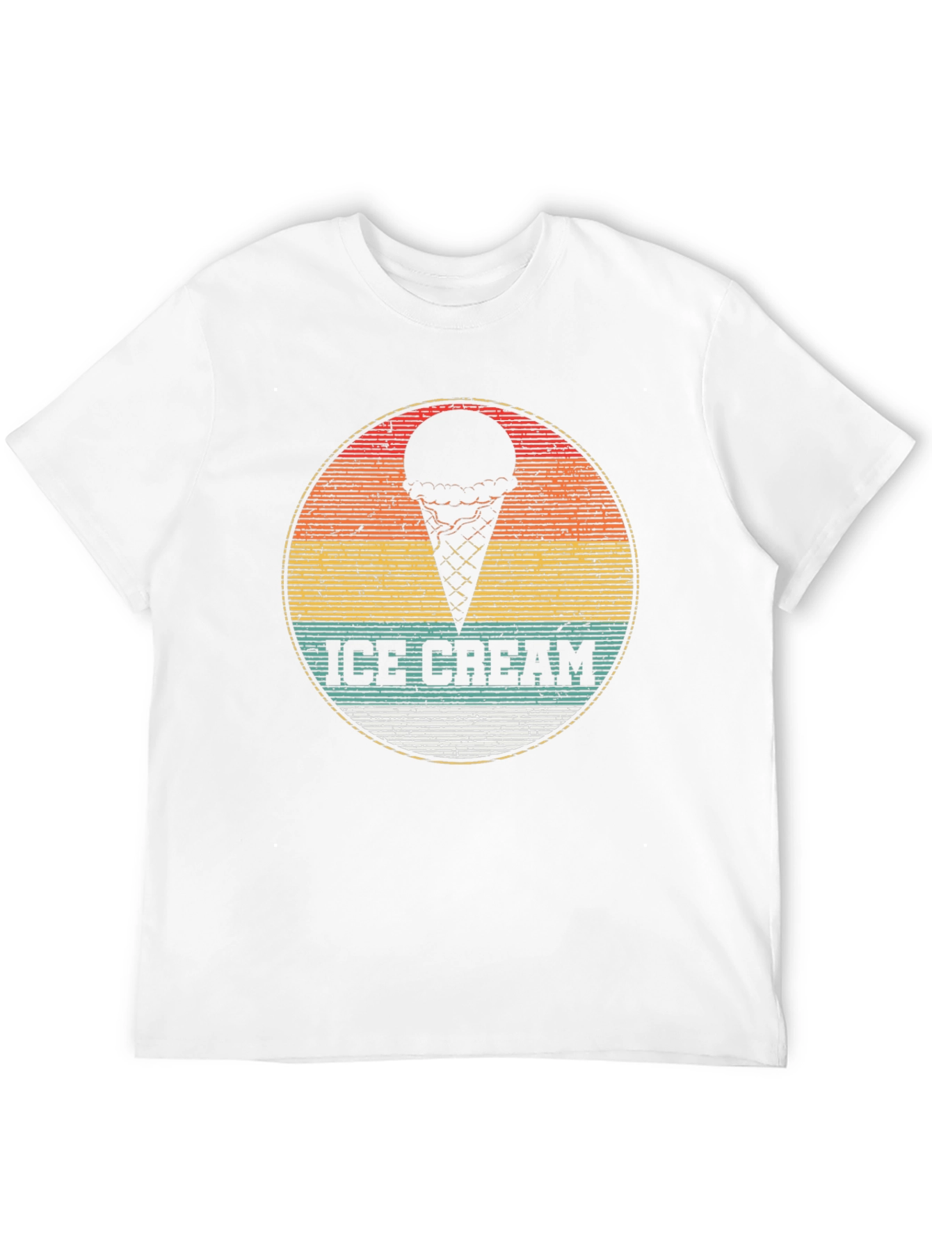 Retro Ice Cream Graphic Tee - Black