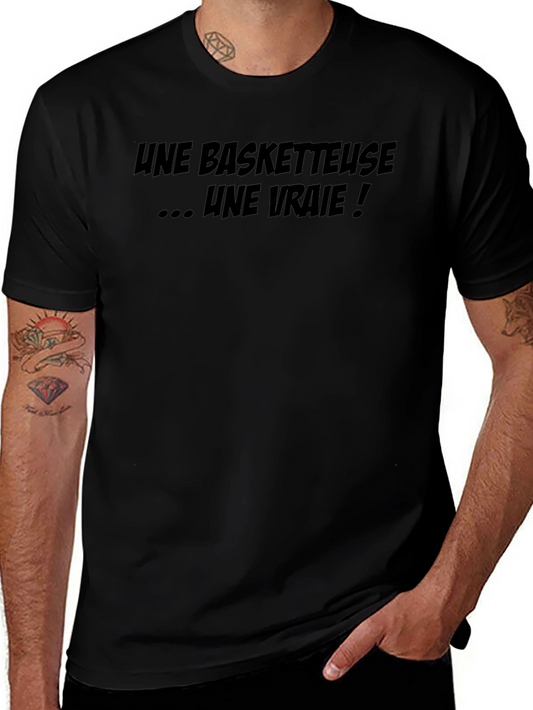 Une Basketteuse T-Shirt - Black Cotton Tee