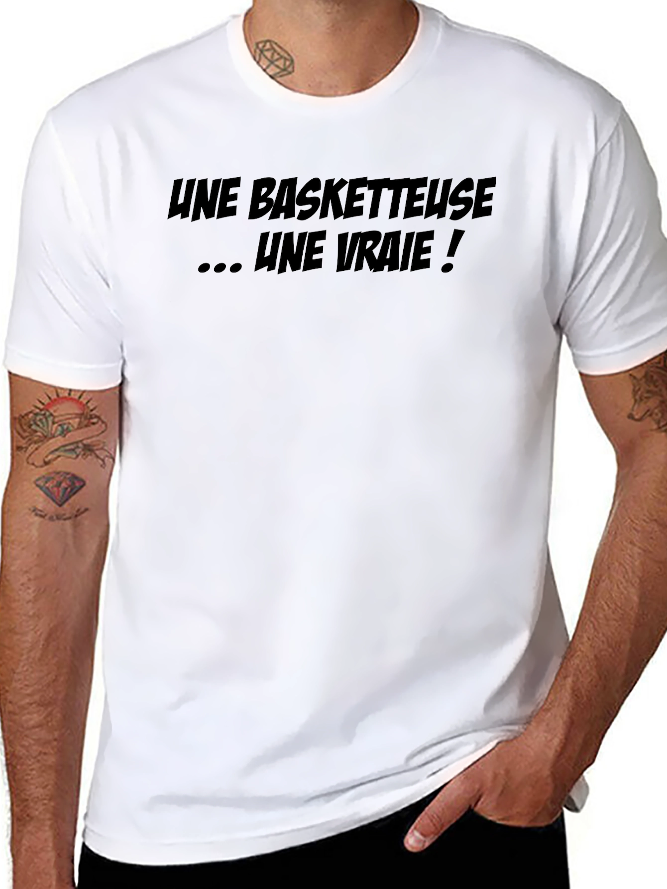 Une Basketteuse T-Shirt - Black Cotton Tee
