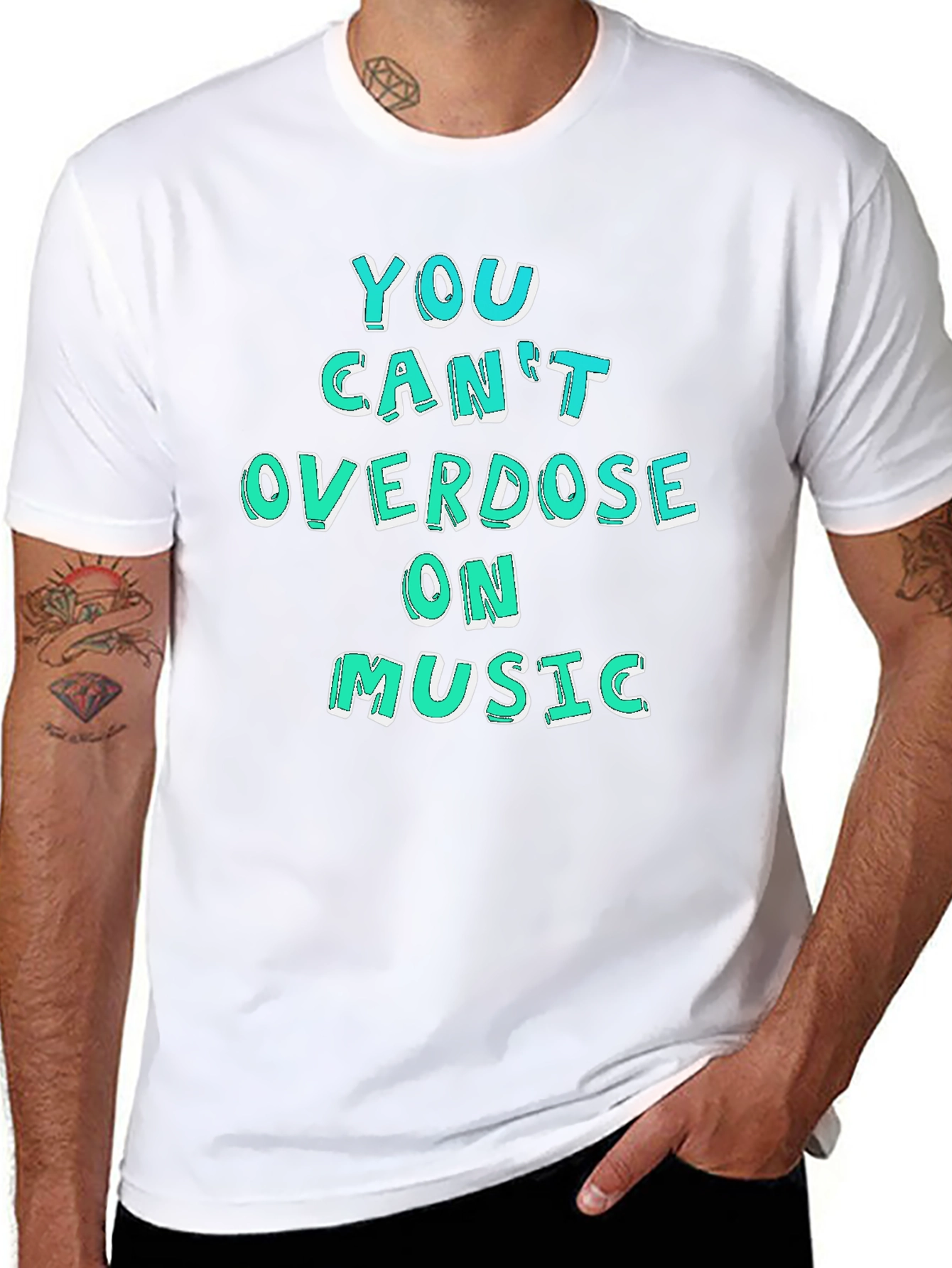 Music Lover Graphic Tee - You Cant Overdose