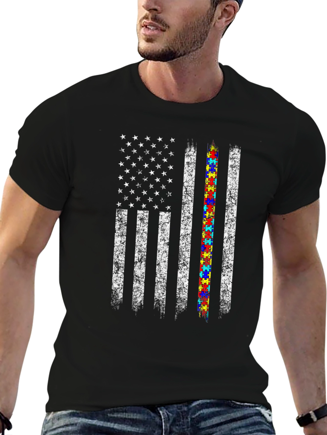 Autism Awareness Flag T-Shirt