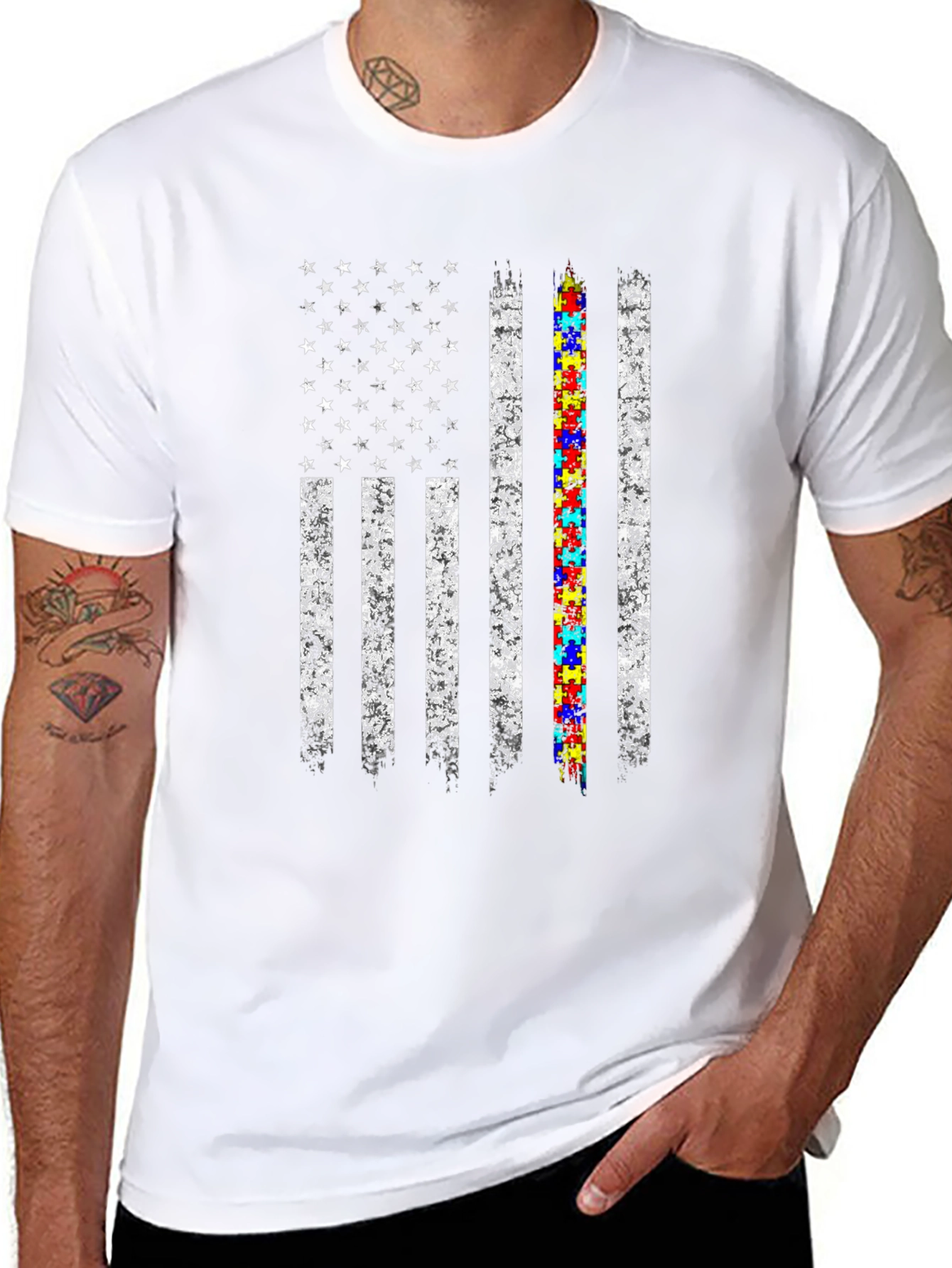 Autism Awareness Flag T-Shirt