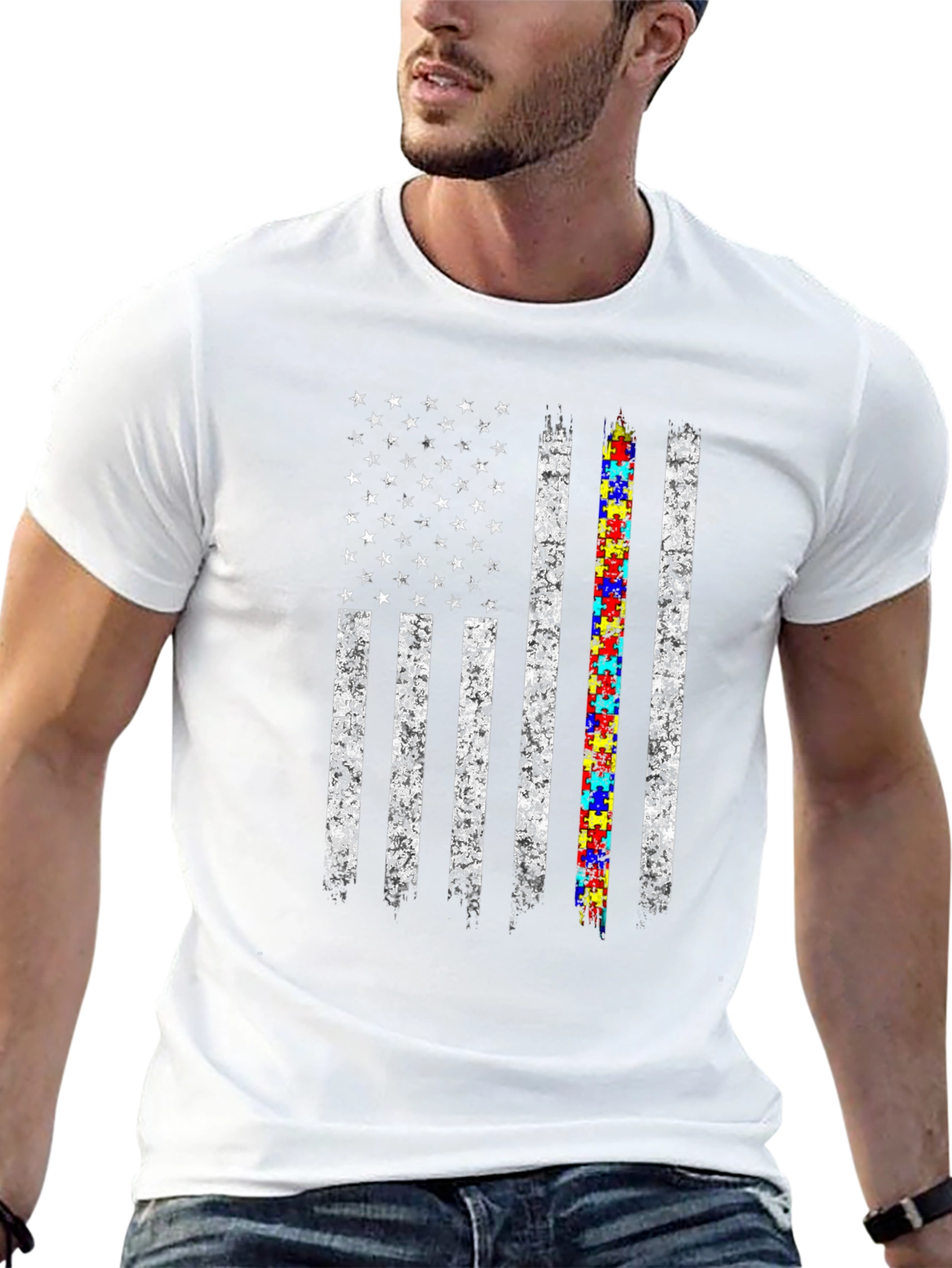 Autism Awareness Flag T-Shirt