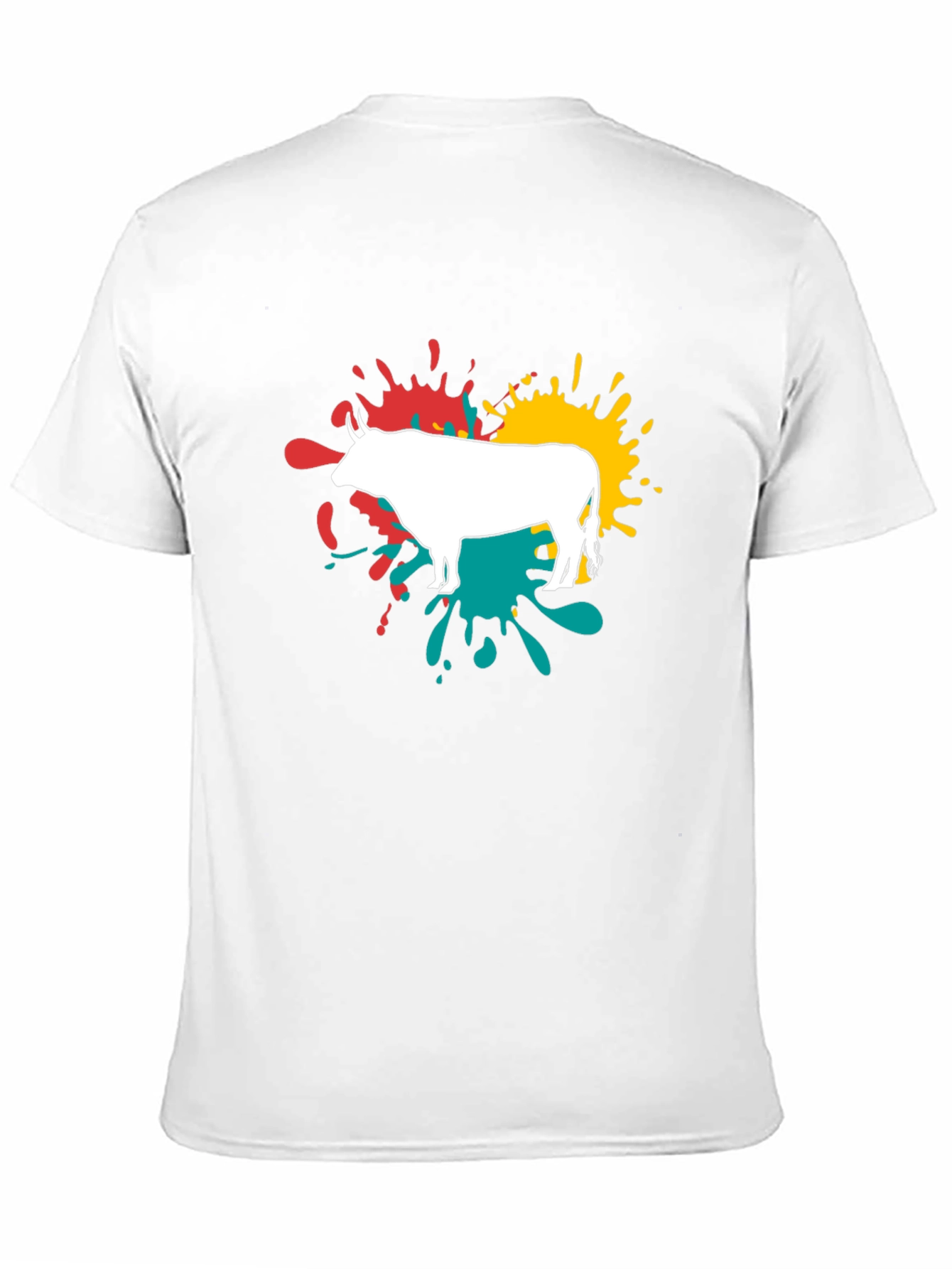Abstract Bull Graphic Tee - Modern Casual Style