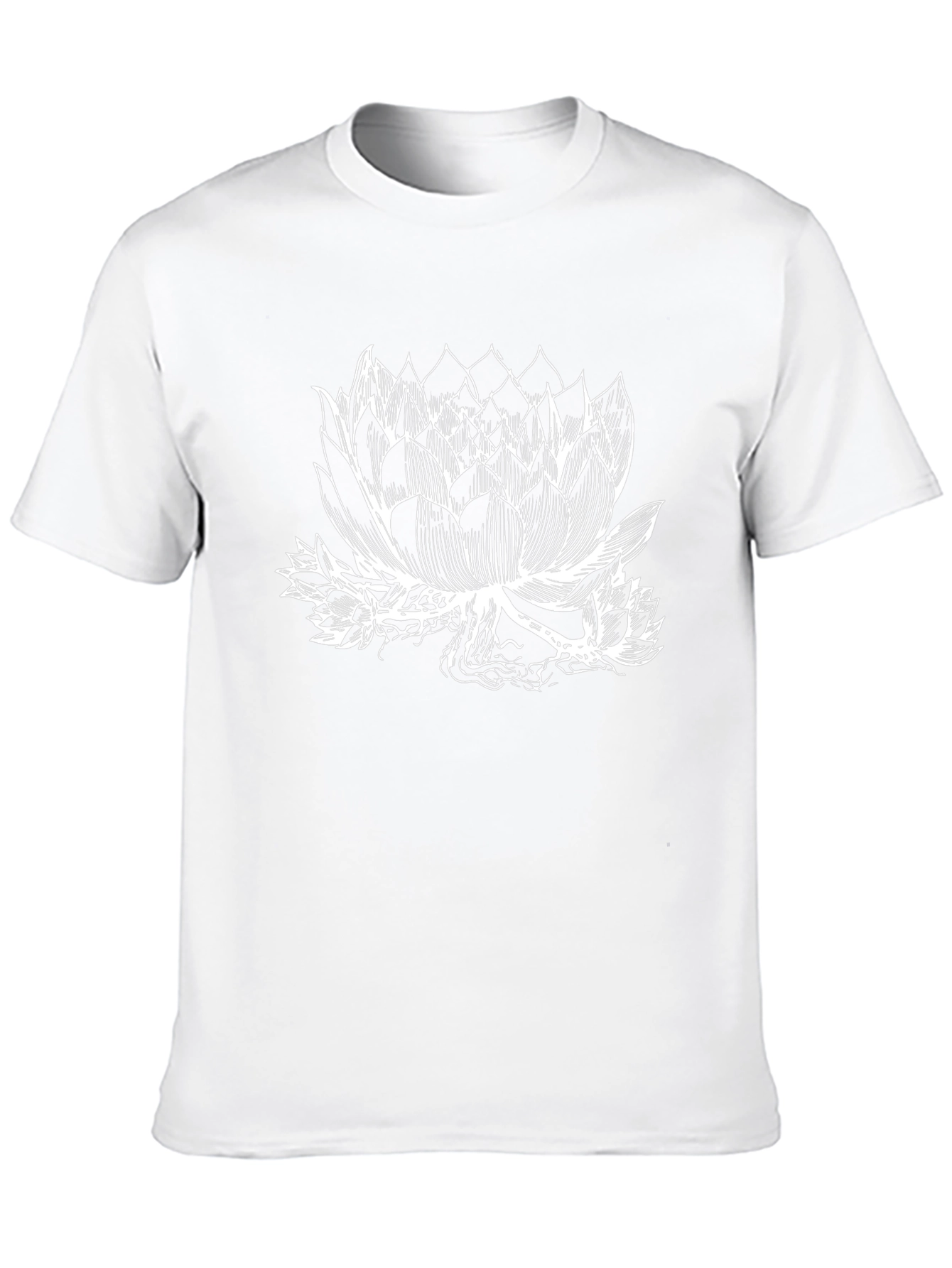 Lotus Flower Graphic Tee - Black Cotton T-Shirt