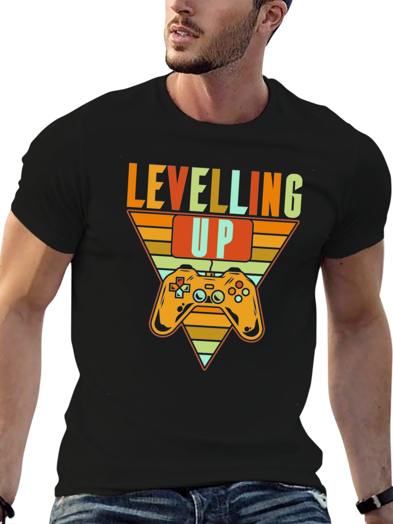 Leveling Up Gamer T-Shirt - Retro Gaming Tee