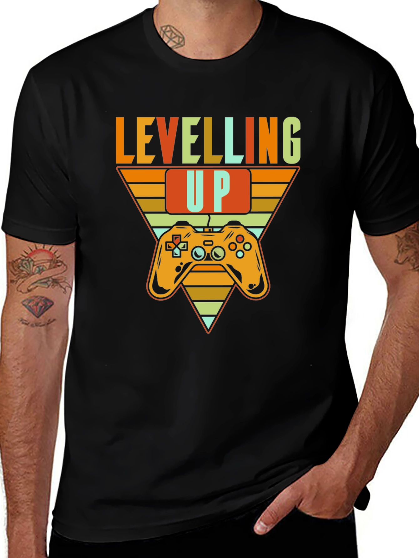 Leveling Up Gamer T-Shirt - Retro Gaming Tee