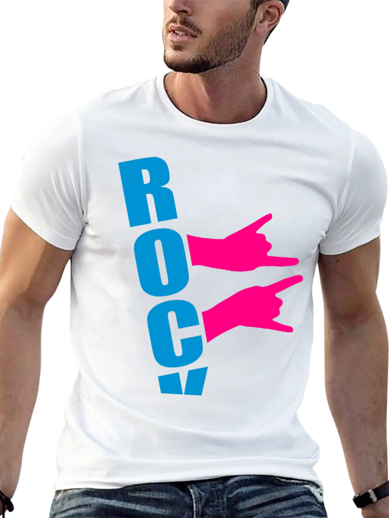 Rock On! Black Graphic T-Shirt