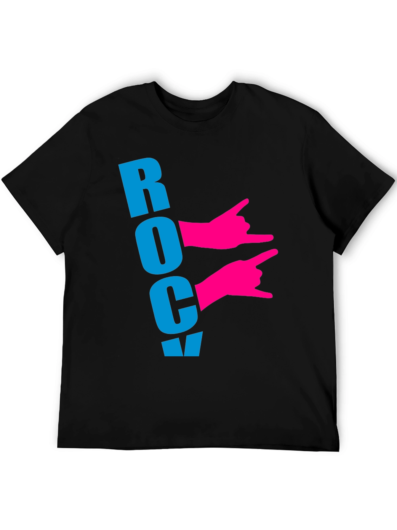 Rock On! Black Graphic T-Shirt