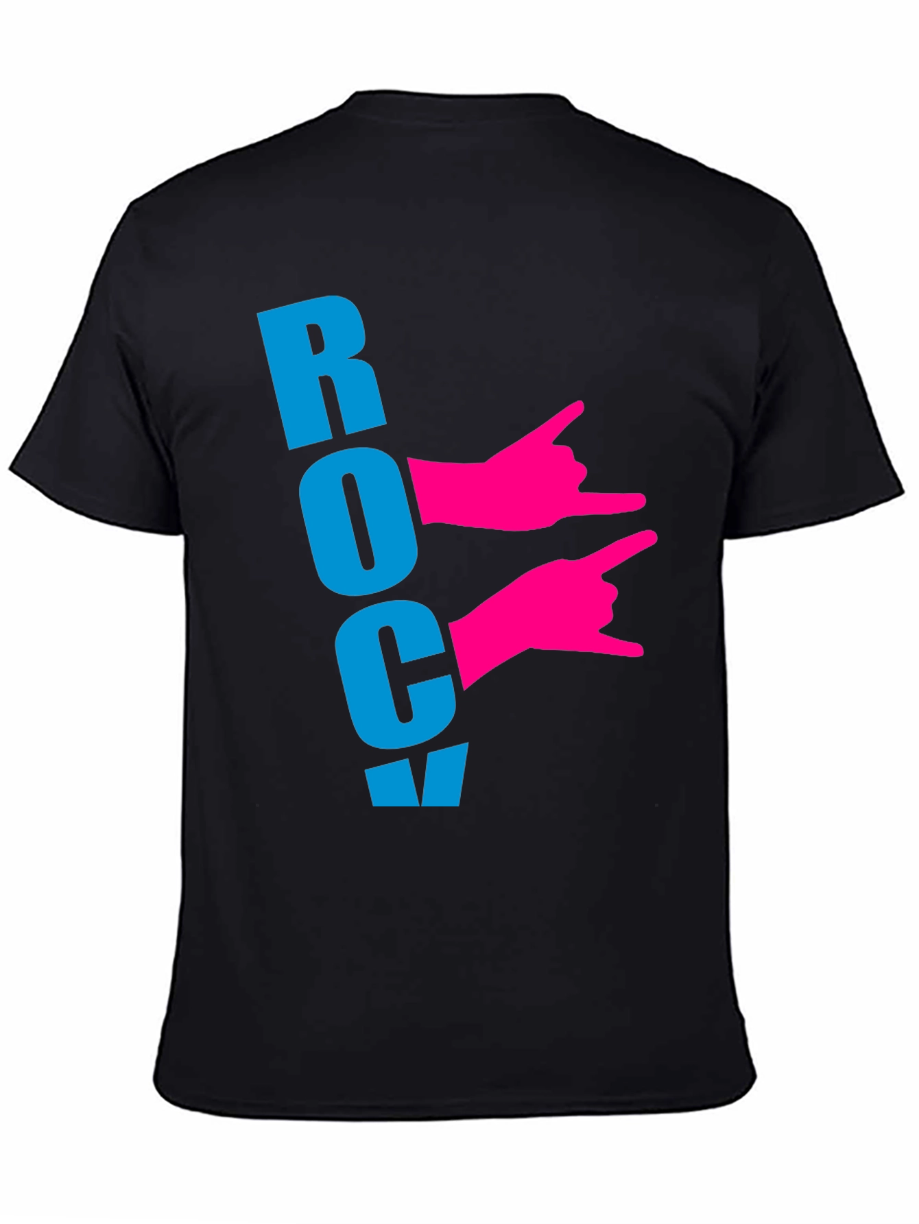 Rock On! Black Graphic T-Shirt