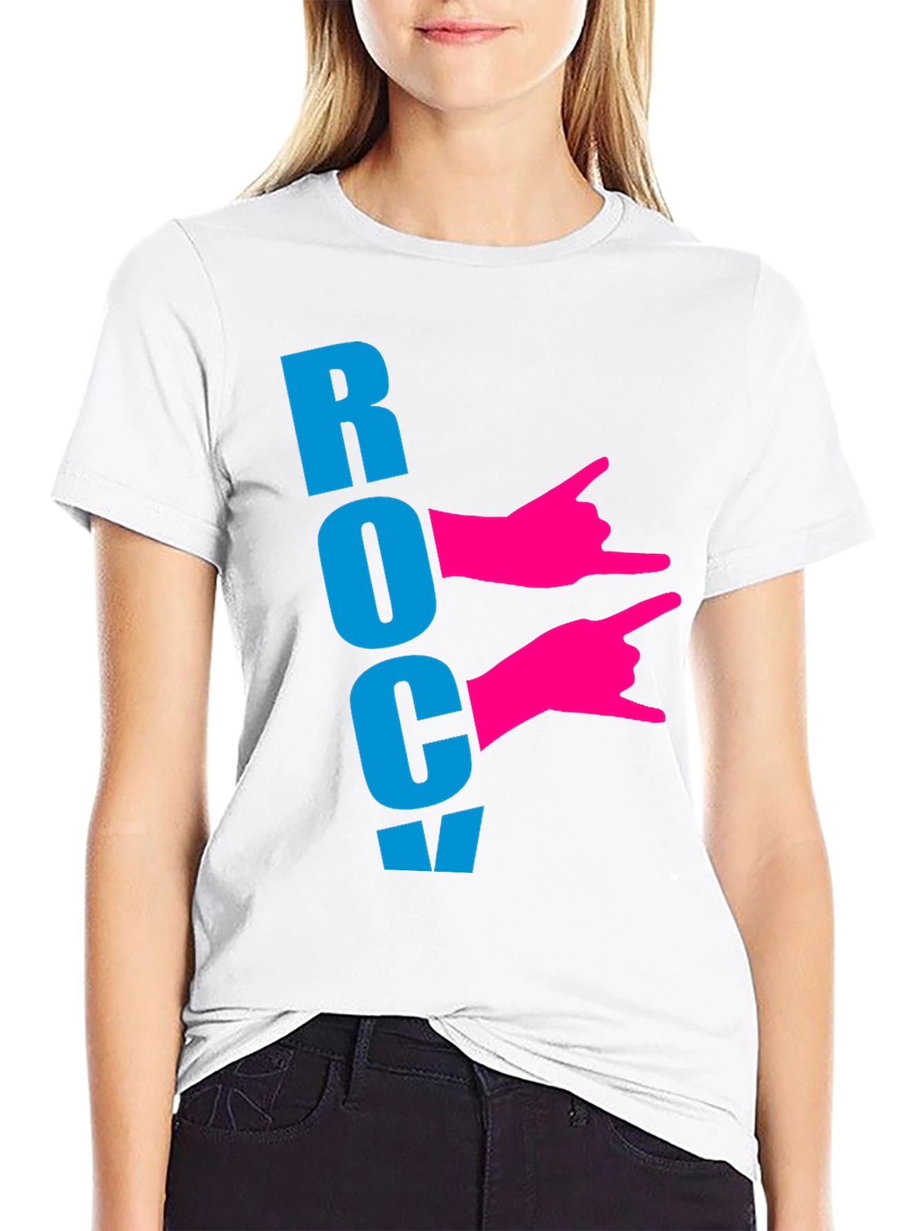 Rock On! Black Graphic T-Shirt