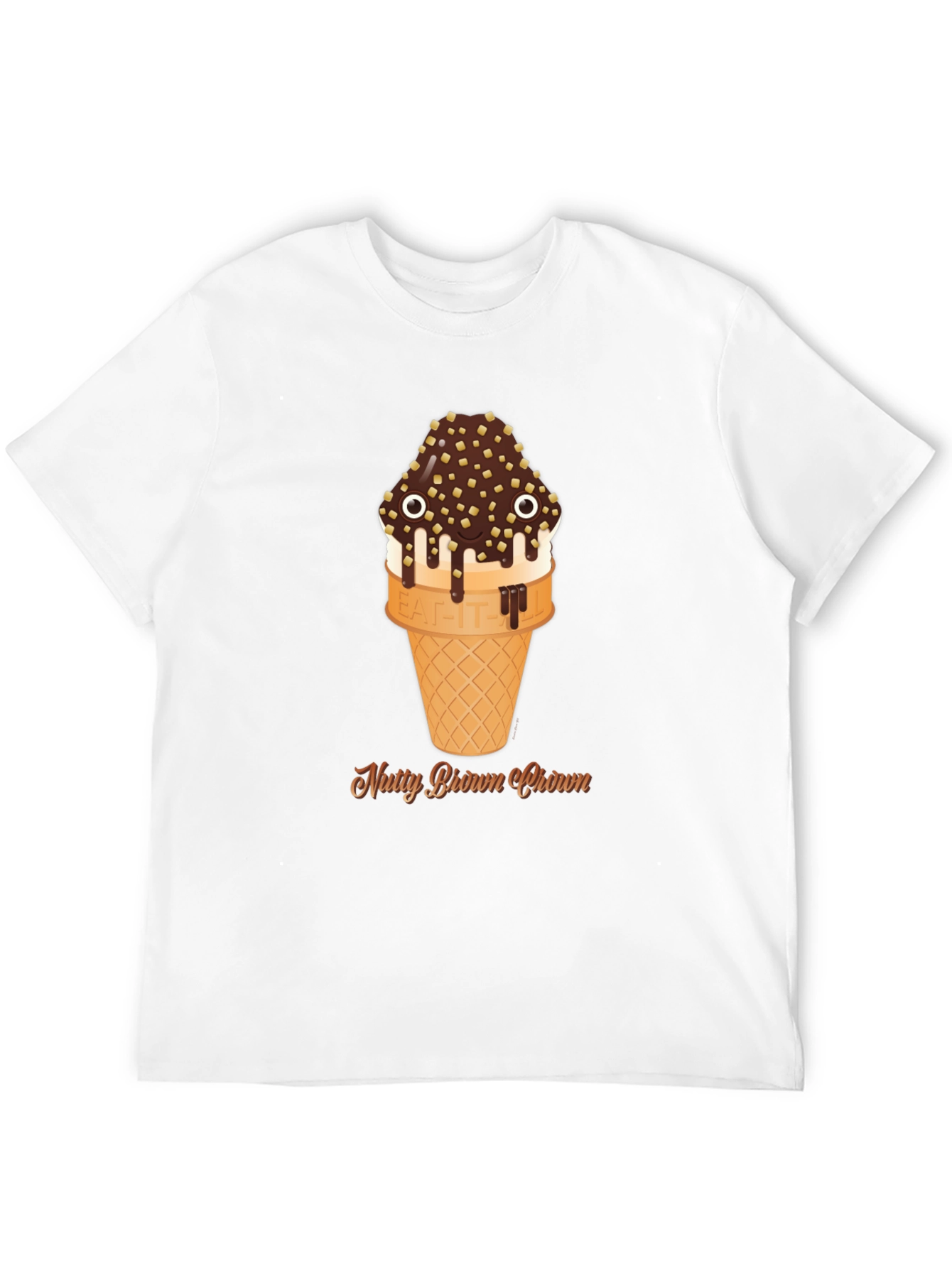 Nutty Brown Crown Ice Cream Graphic Tee