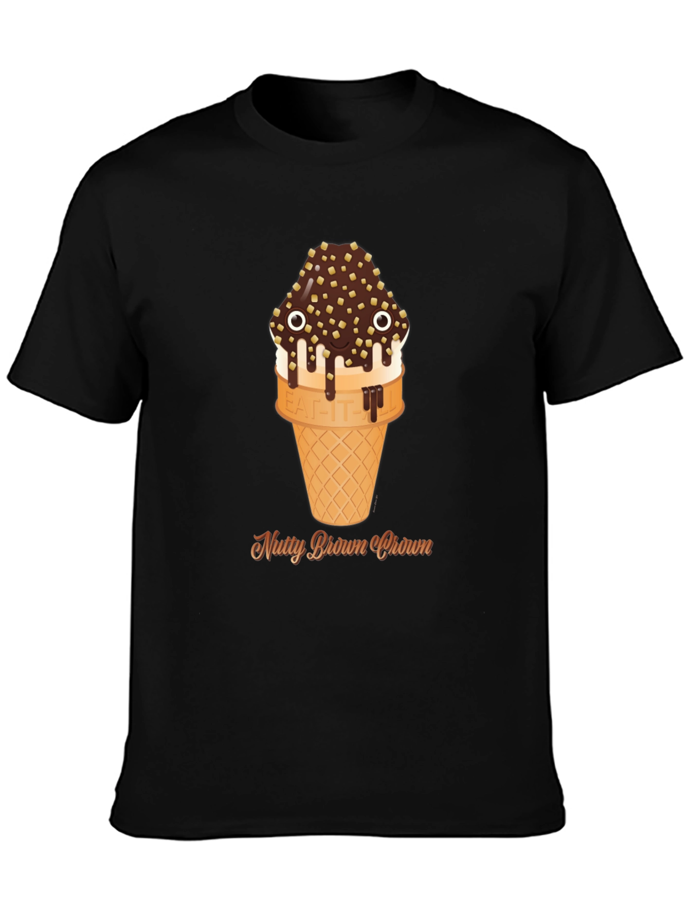 Nutty Brown Crown Ice Cream Graphic Tee