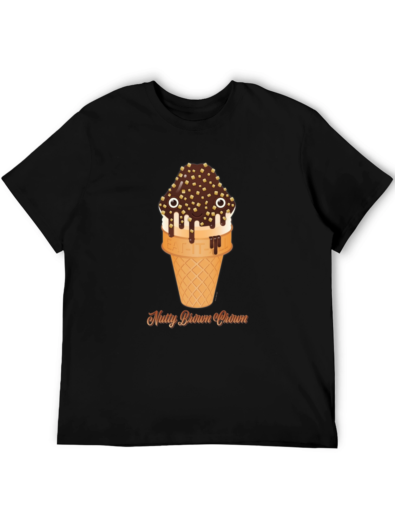 Nutty Brown Crown Ice Cream Graphic Tee