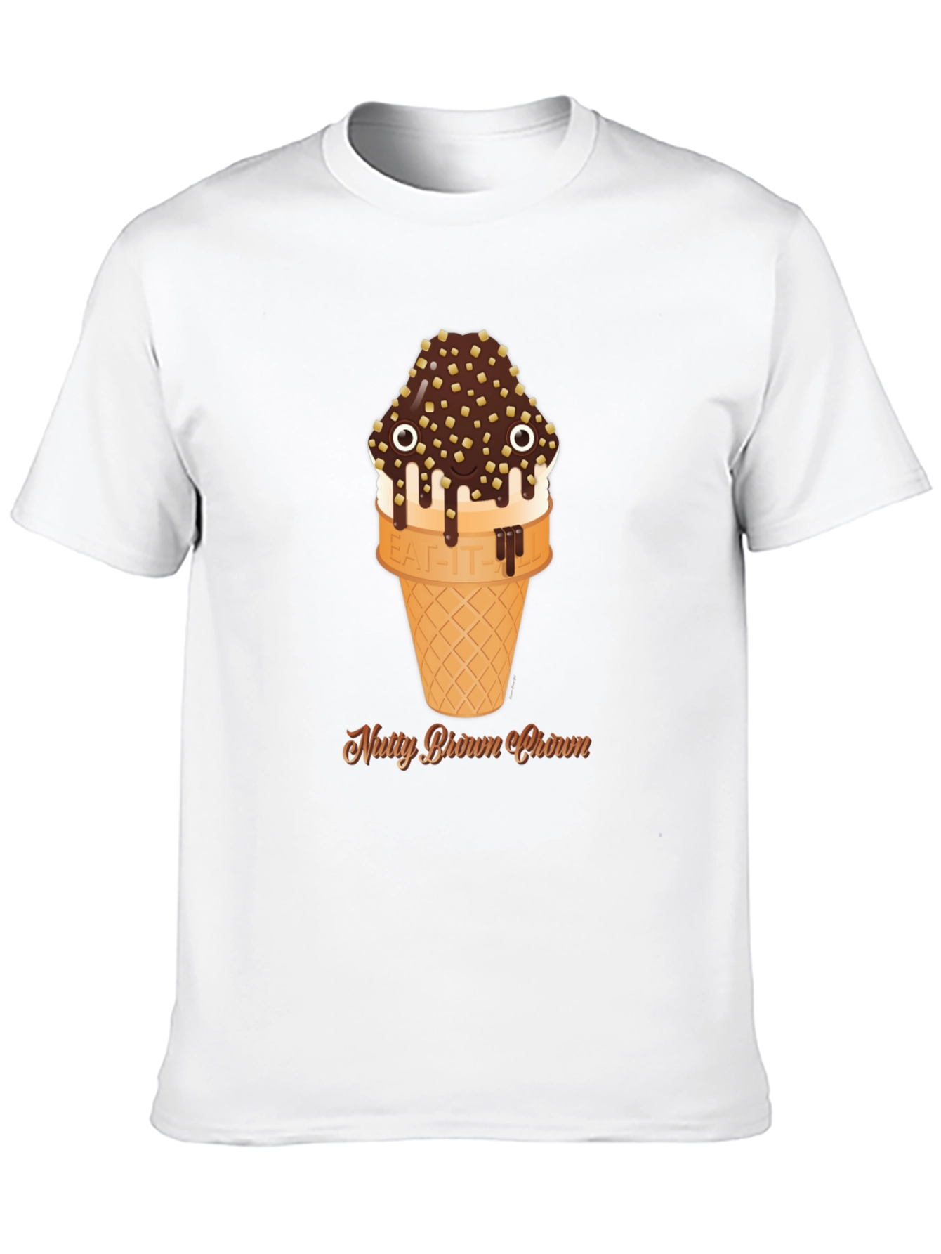 Nutty Brown Crown Ice Cream Graphic Tee