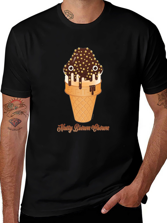 Nutty Brown Crown Ice Cream Graphic Tee