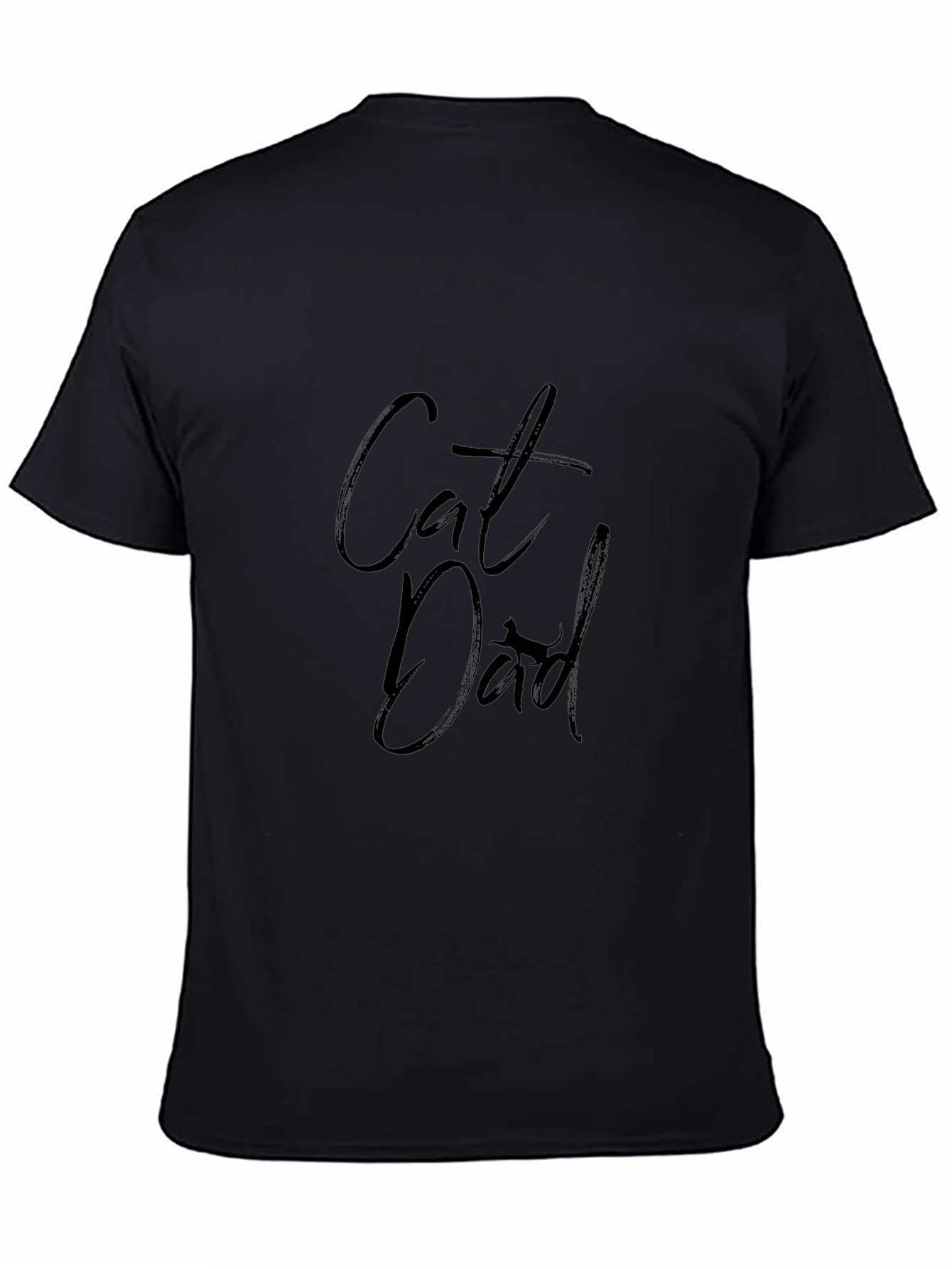 Cat Dad T-Shirt - Black Graphic Tee