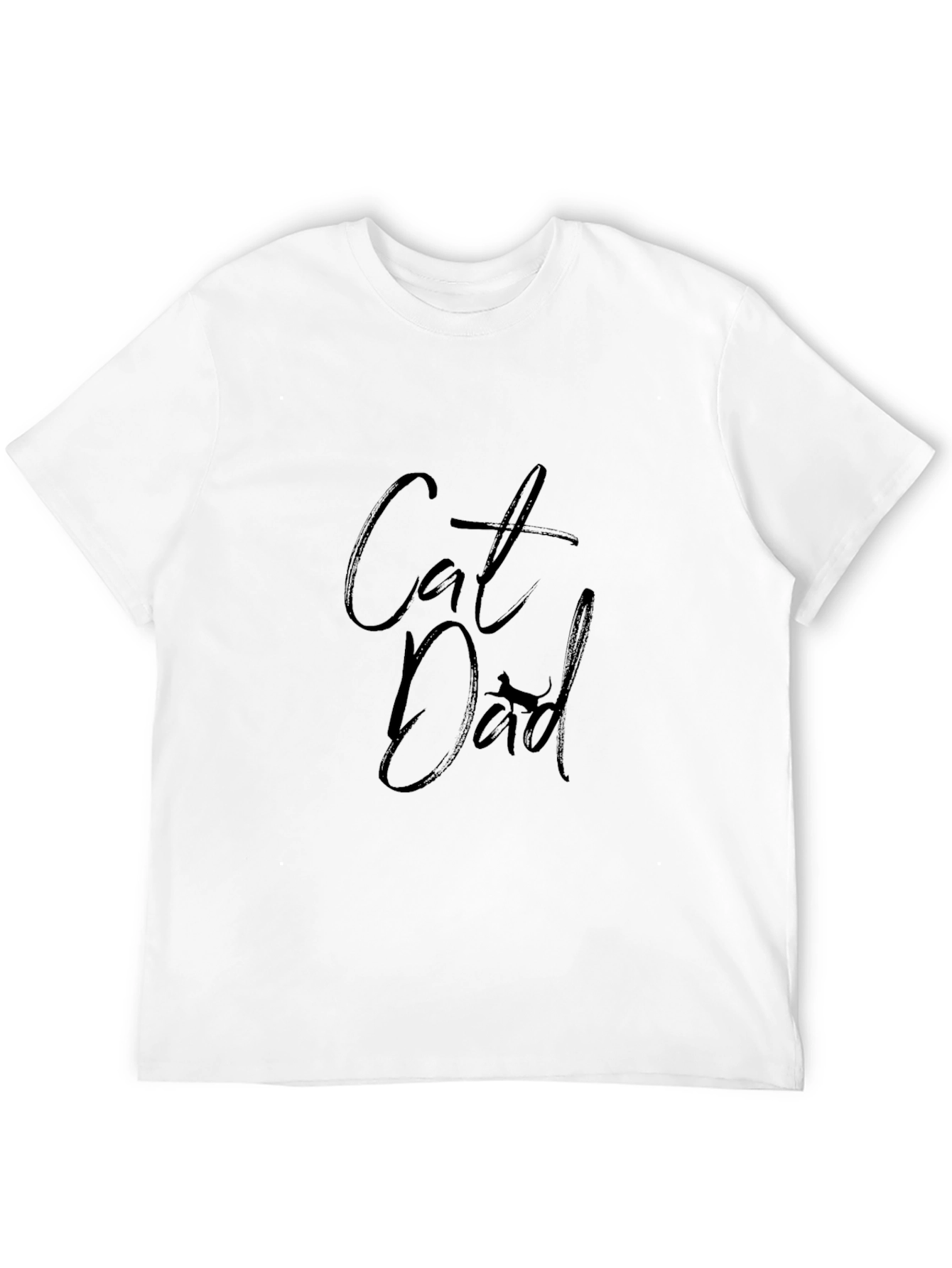 Cat Dad T-Shirt - Black Graphic Tee