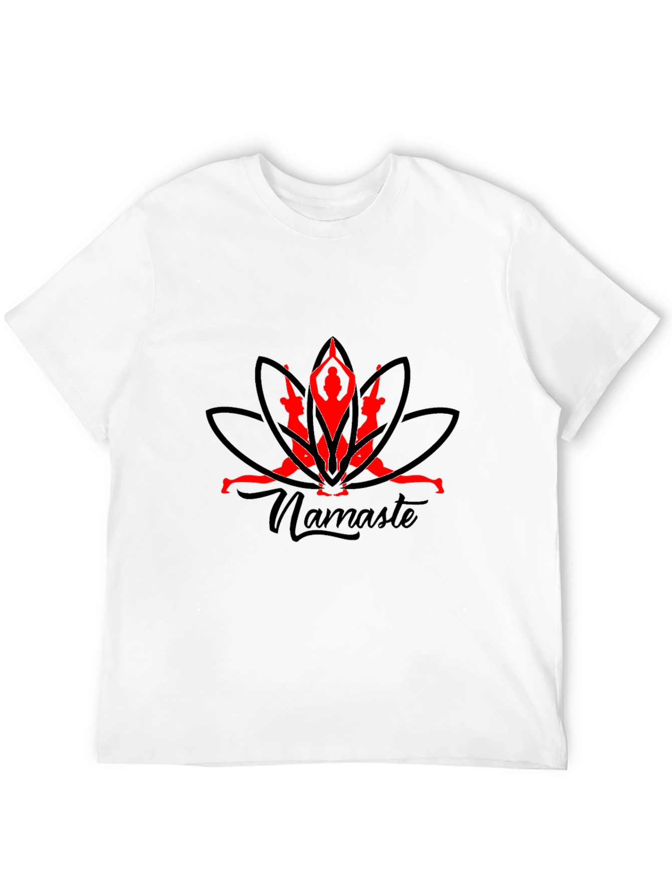 Yoga Namaste Graphic Black T-Shirt