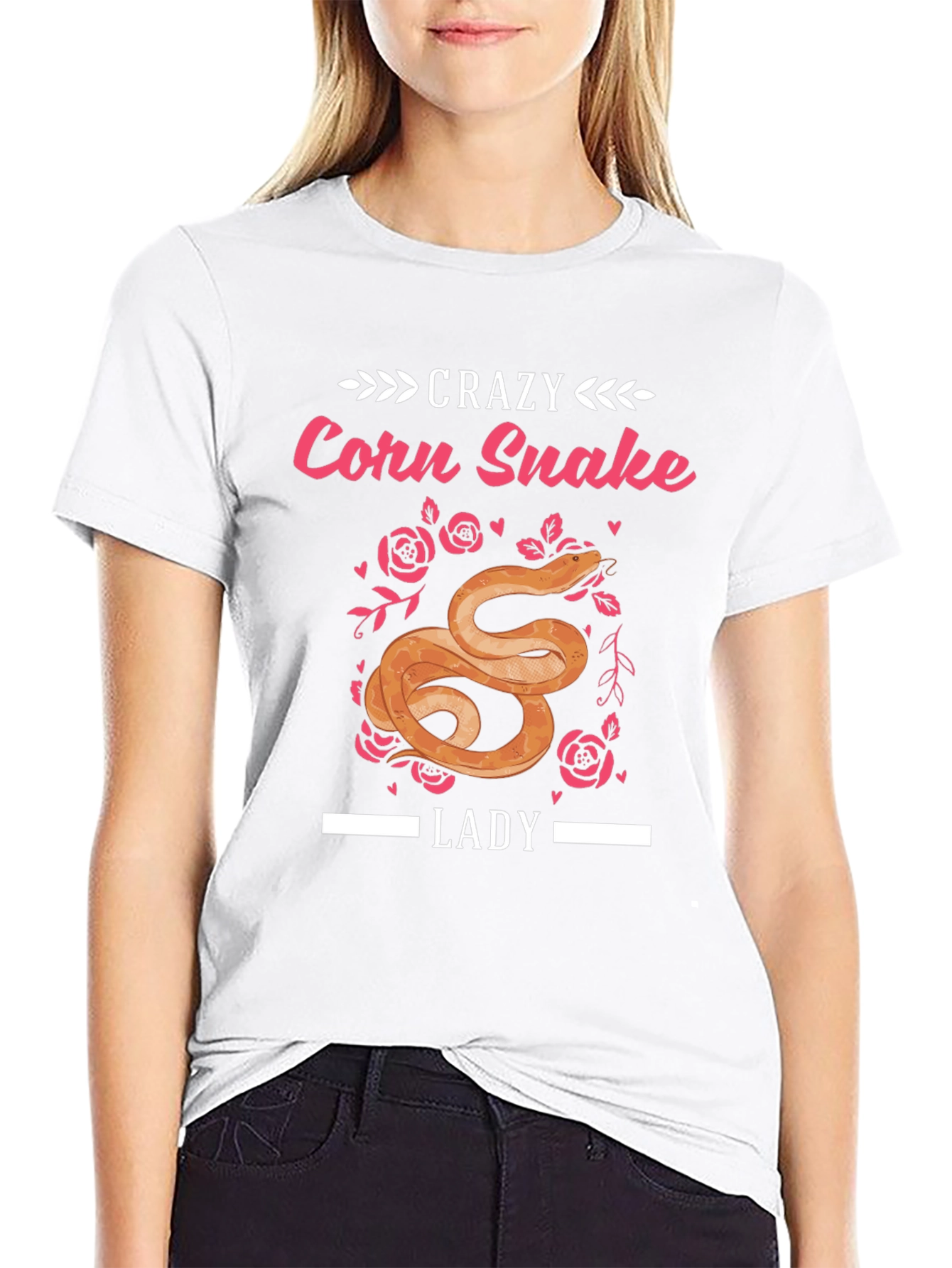 Crazy Corn Snake Lady Graphic Tee