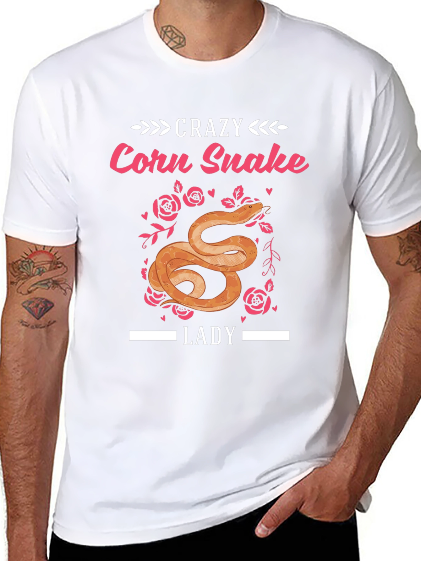 Crazy Corn Snake Lady Graphic Tee