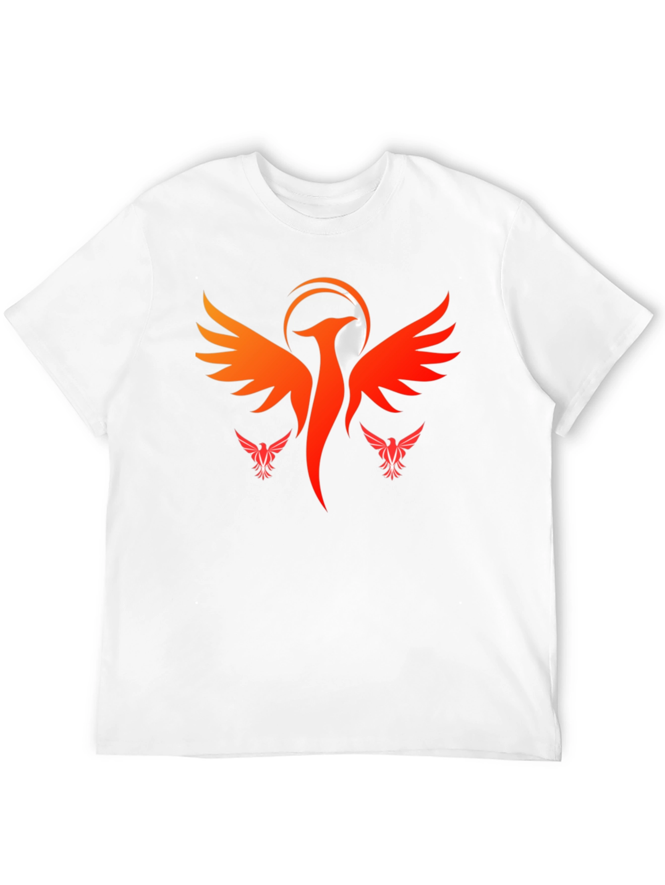 Fiery Phoenix Graphic T-Shirt - Black