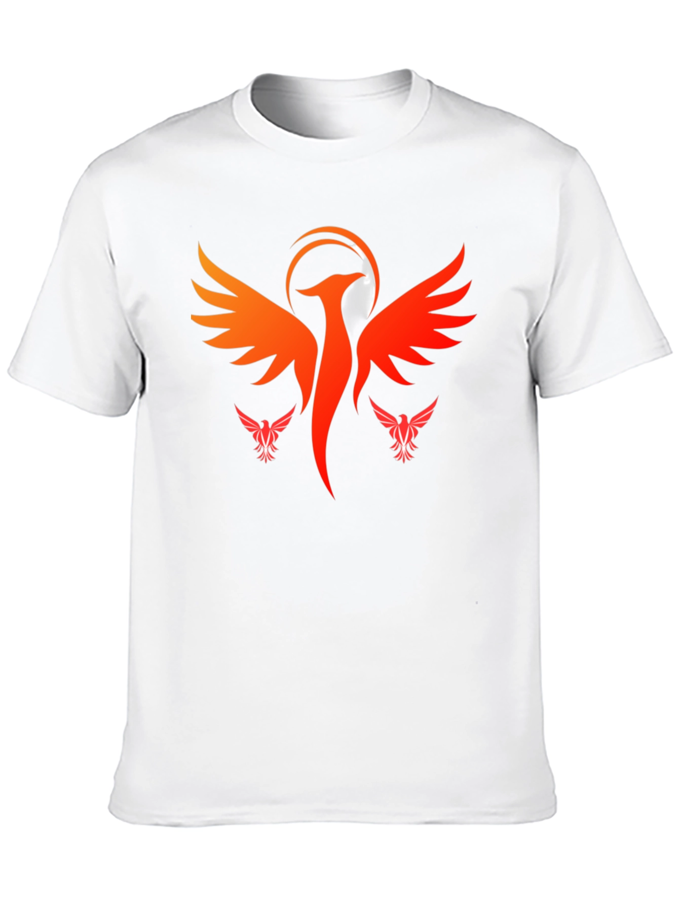 Fiery Phoenix Graphic T-Shirt - Black