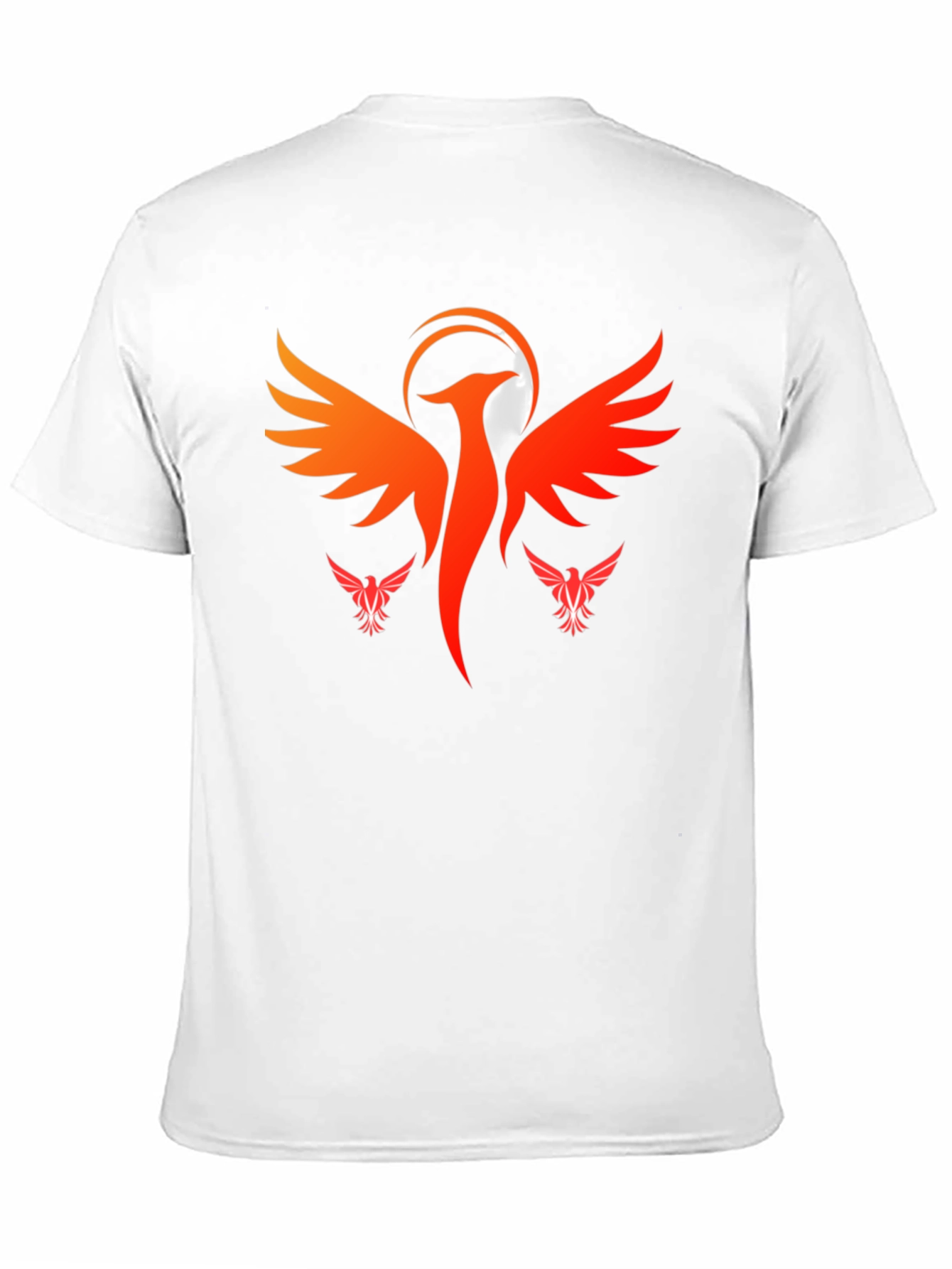 Fiery Phoenix Graphic T-Shirt - Black