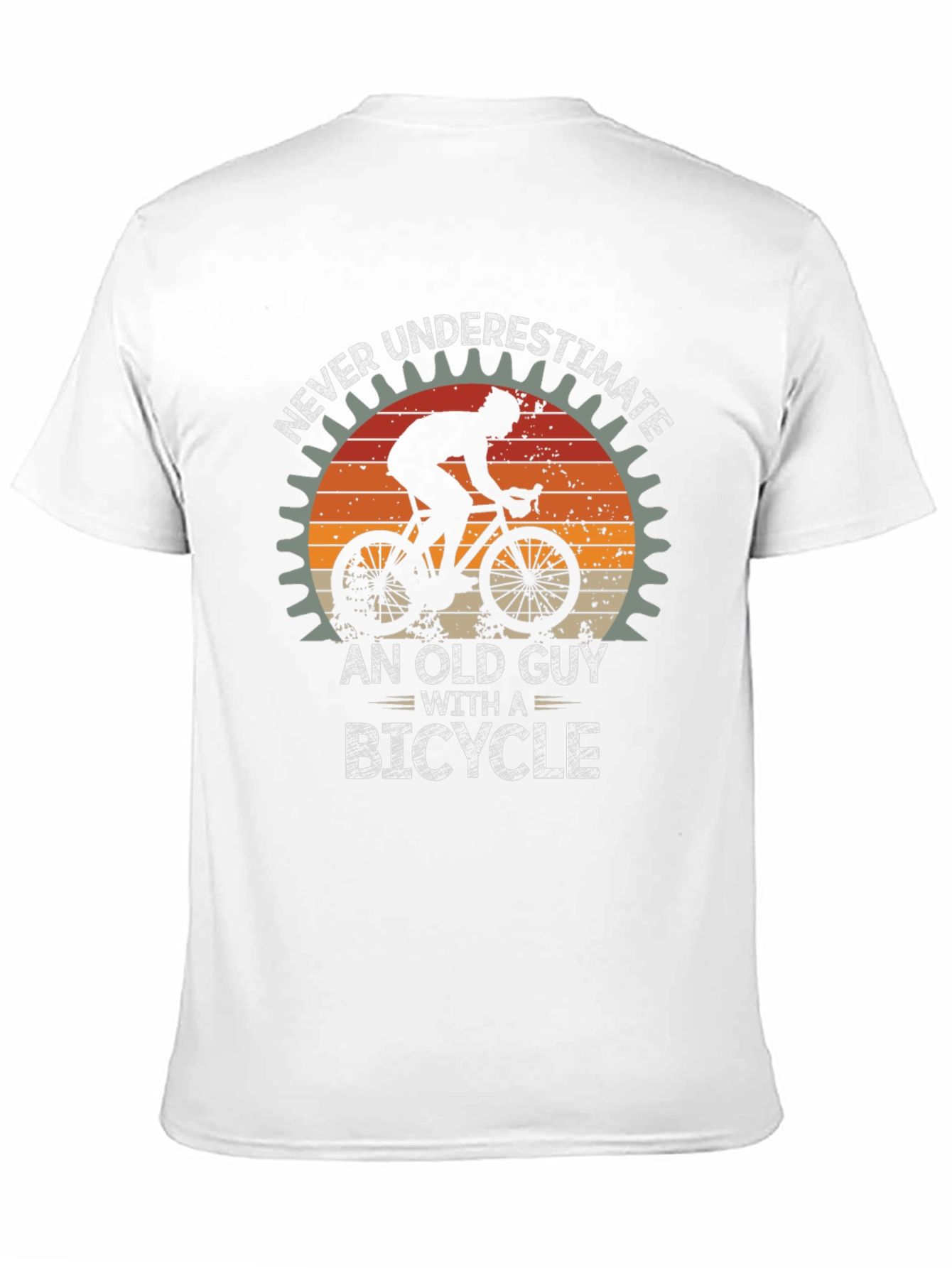 Never Underestimate an Old Guy with a Bicycle T-Shirt