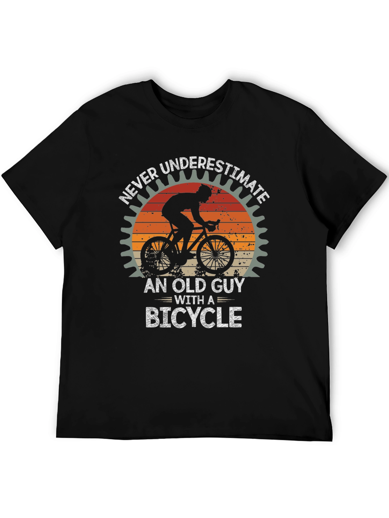 Never Underestimate an Old Guy with a Bicycle T-Shirt