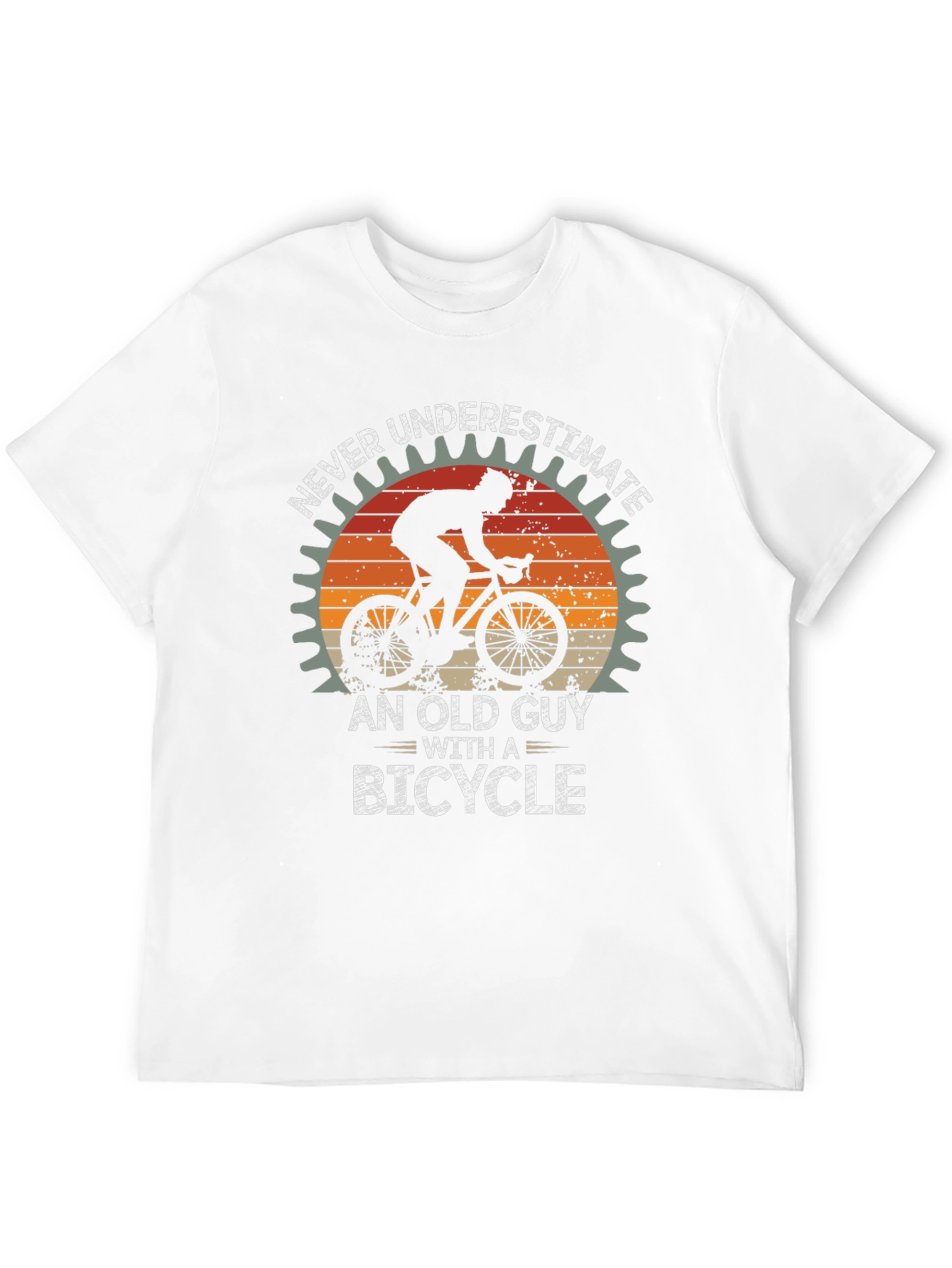 Never Underestimate an Old Guy with a Bicycle T-Shirt