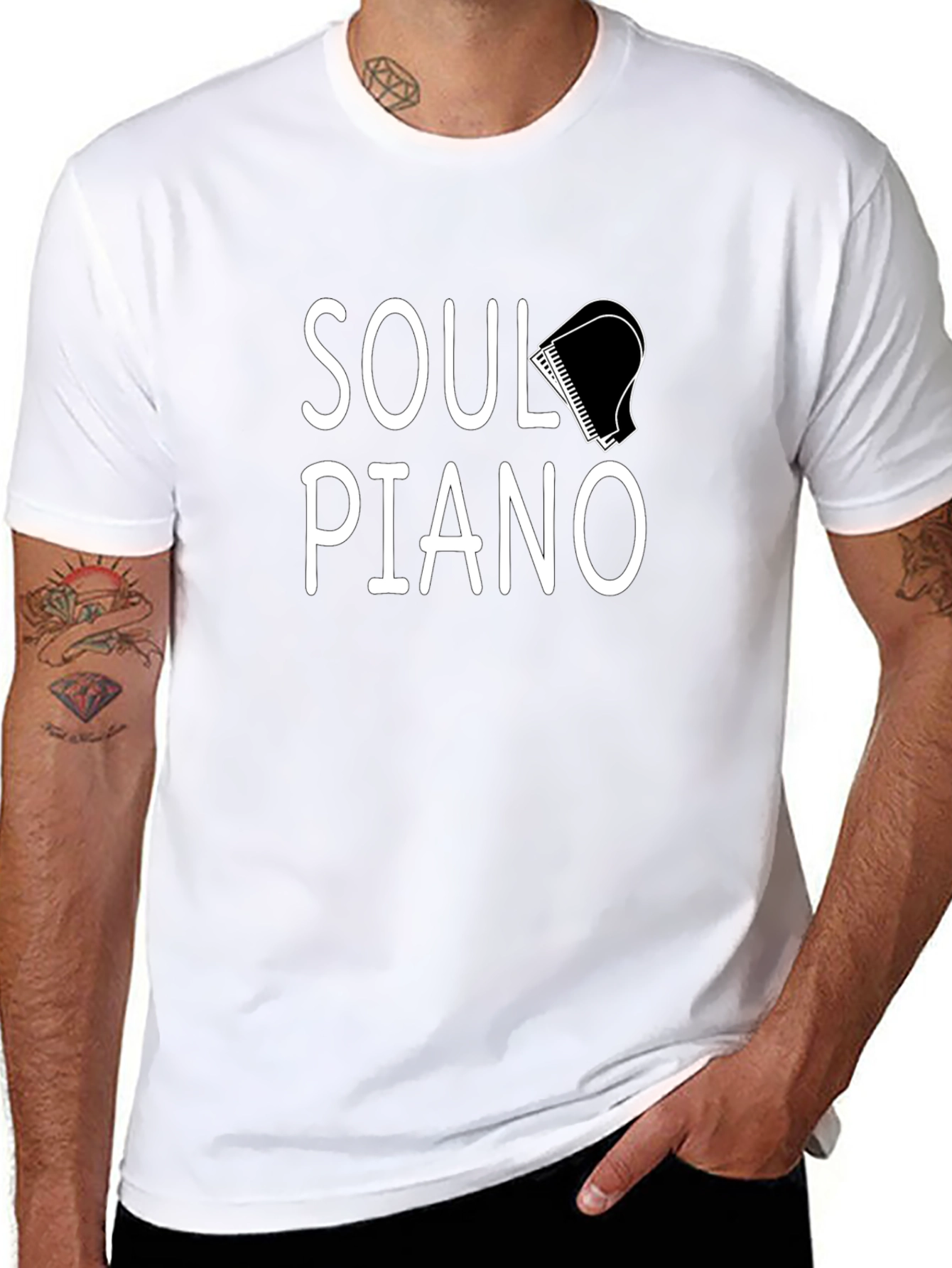 Soul Piano Graphic Tee - Stylish Music Lover T-Shirt