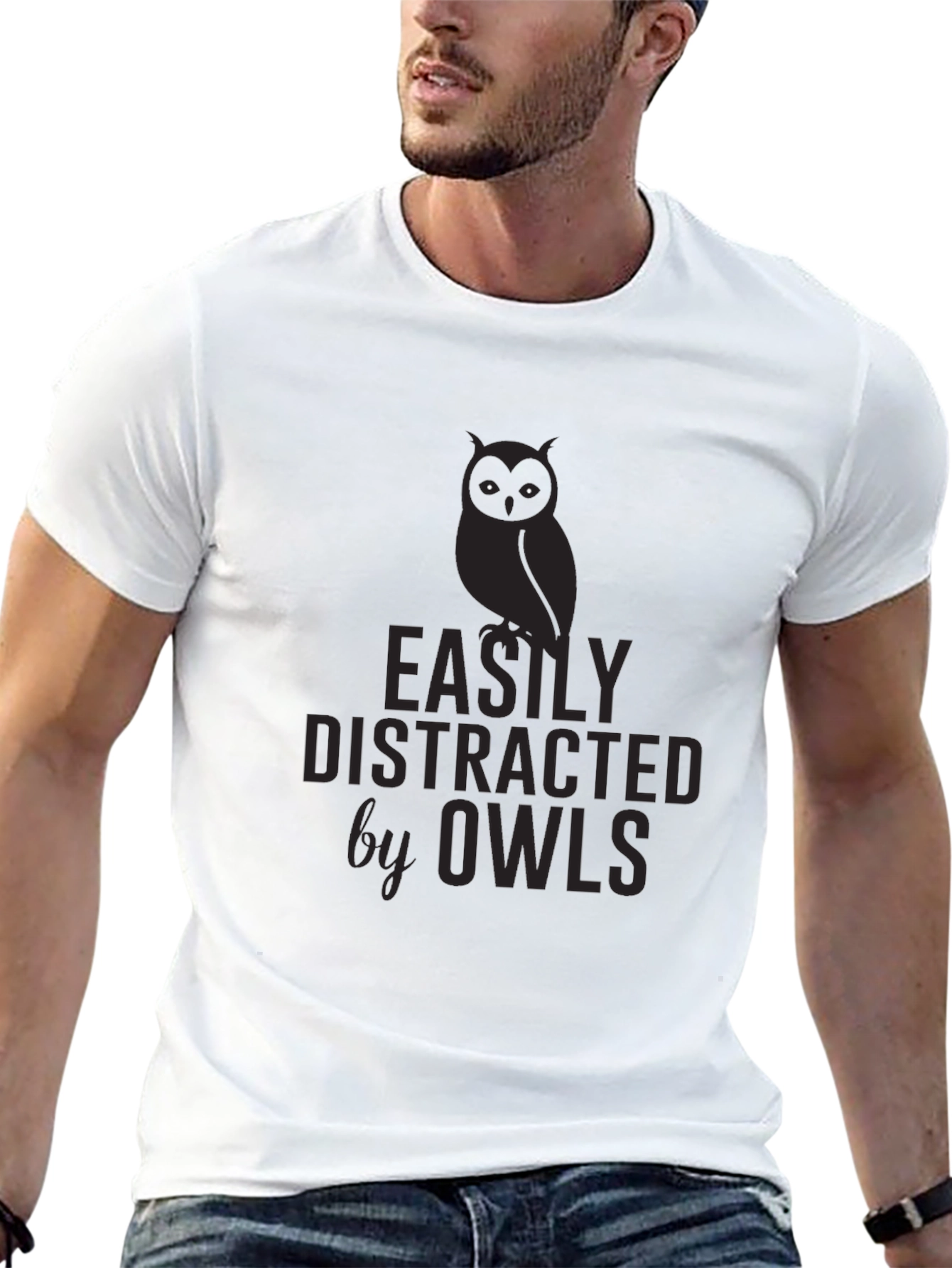 Easily Distracted By Owls Graphic T-Shirt