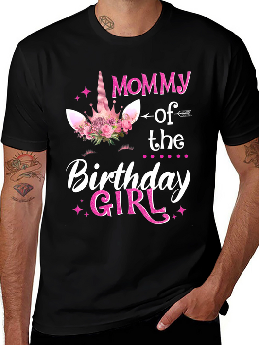 Mommy of the Birthday Girl Unicorn T-Shirt