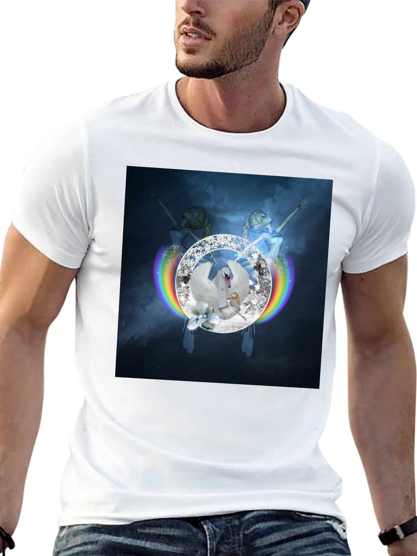 Swan Lake Rainbow Diamond T-Shirt