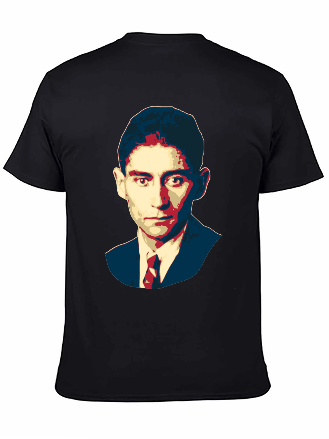 Kafka Portrait Black T-Shirt - Literary Graphic Tee