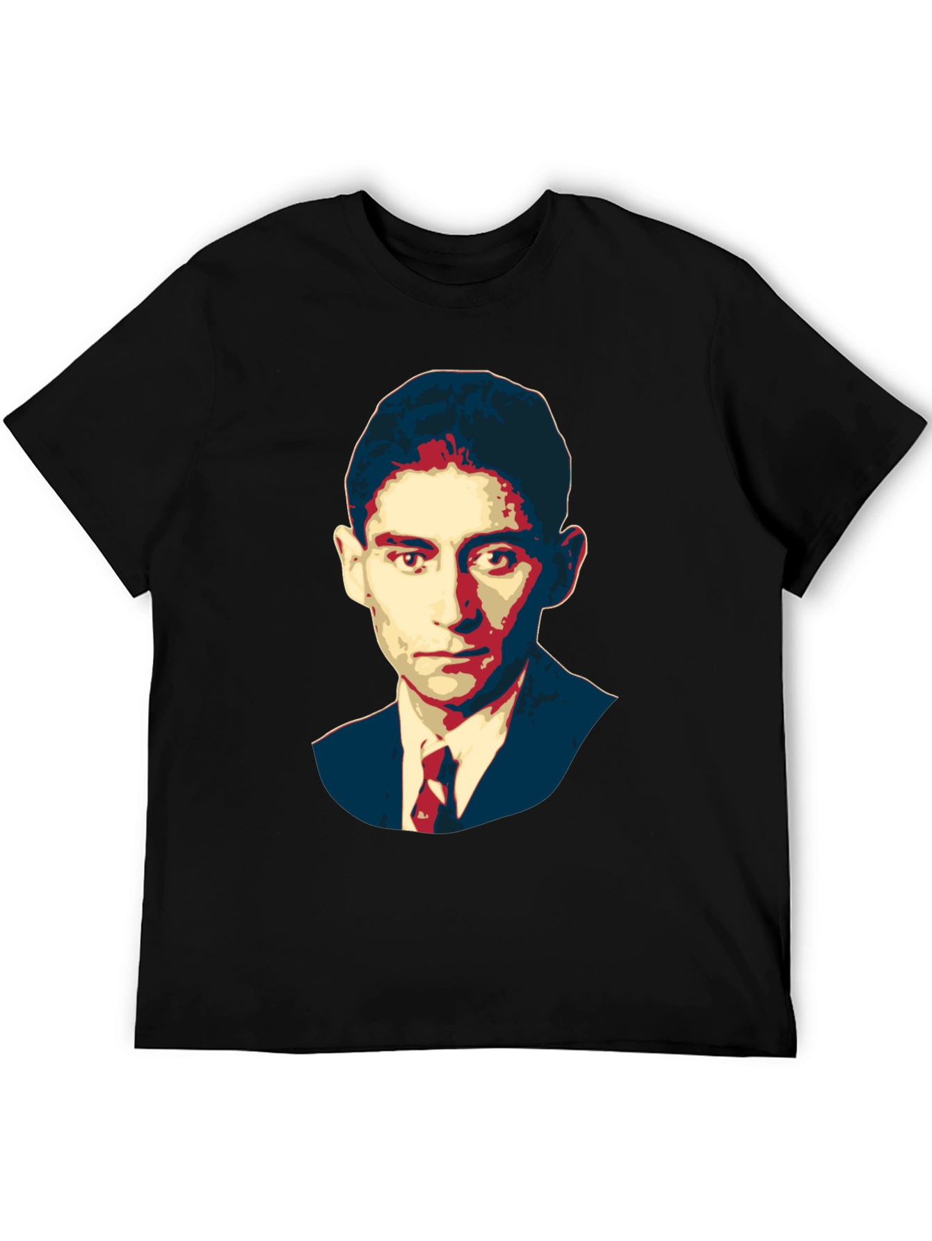 Kafka Portrait Black T-Shirt - Literary Graphic Tee