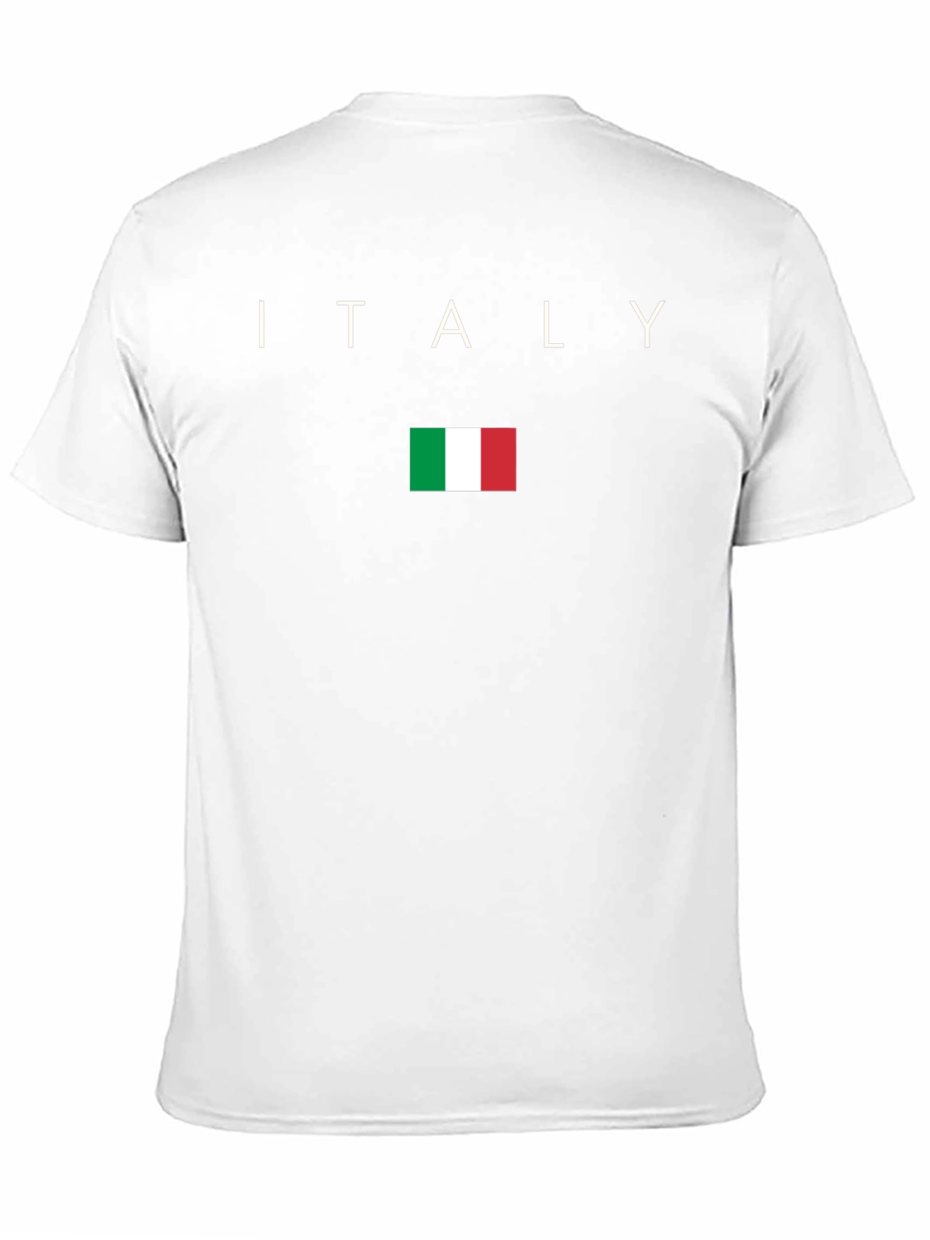 Italy Flag Graphic Tee - Black Cotton T-Shirt